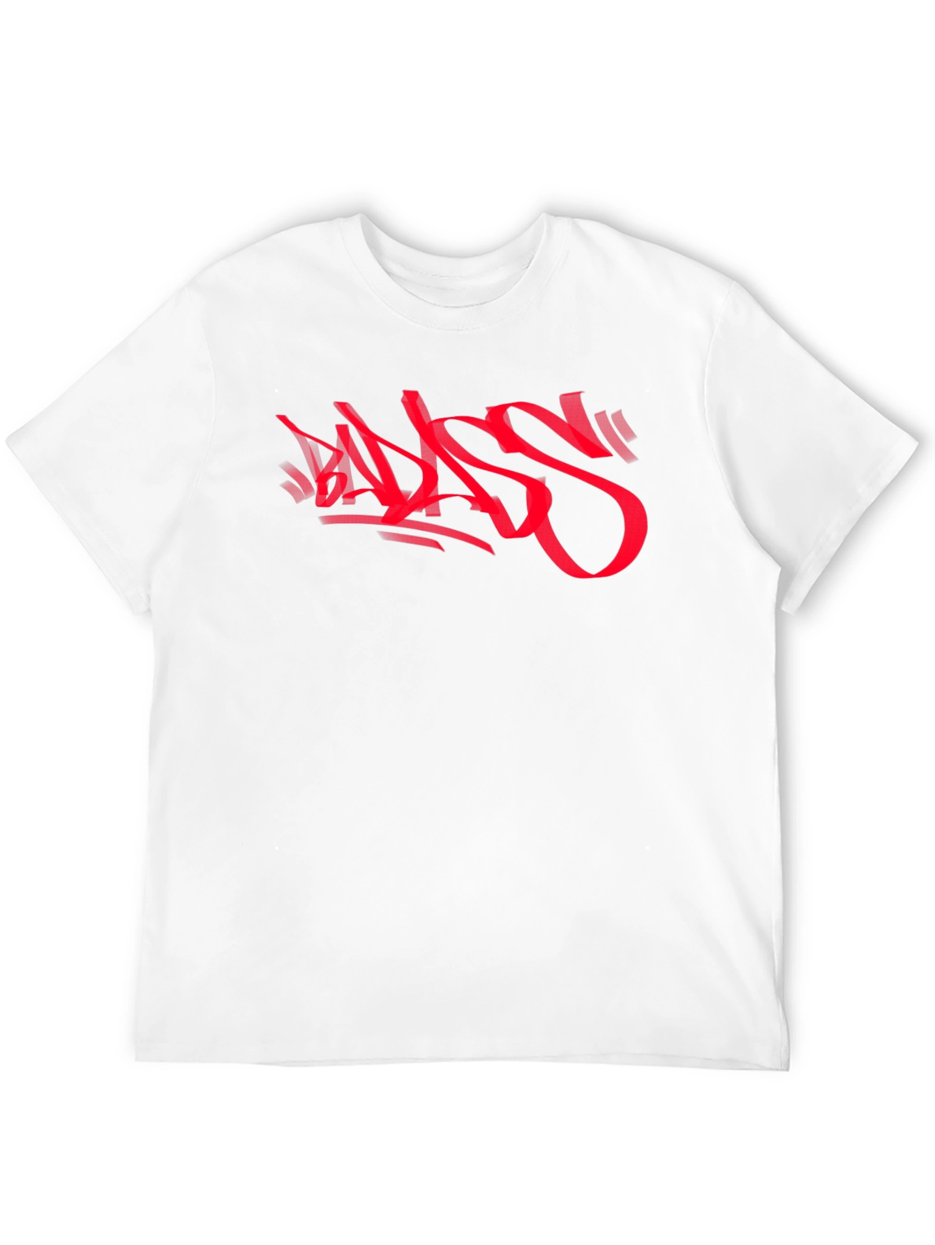 Black Bold Red Graphic Print Black T-Shirt view 12