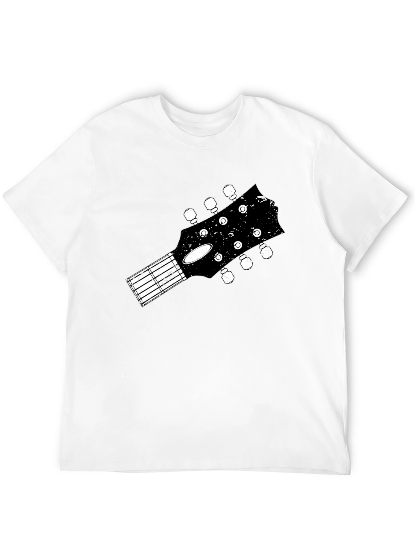 Black Guitar Headstock Graphic Tee - Black view 12