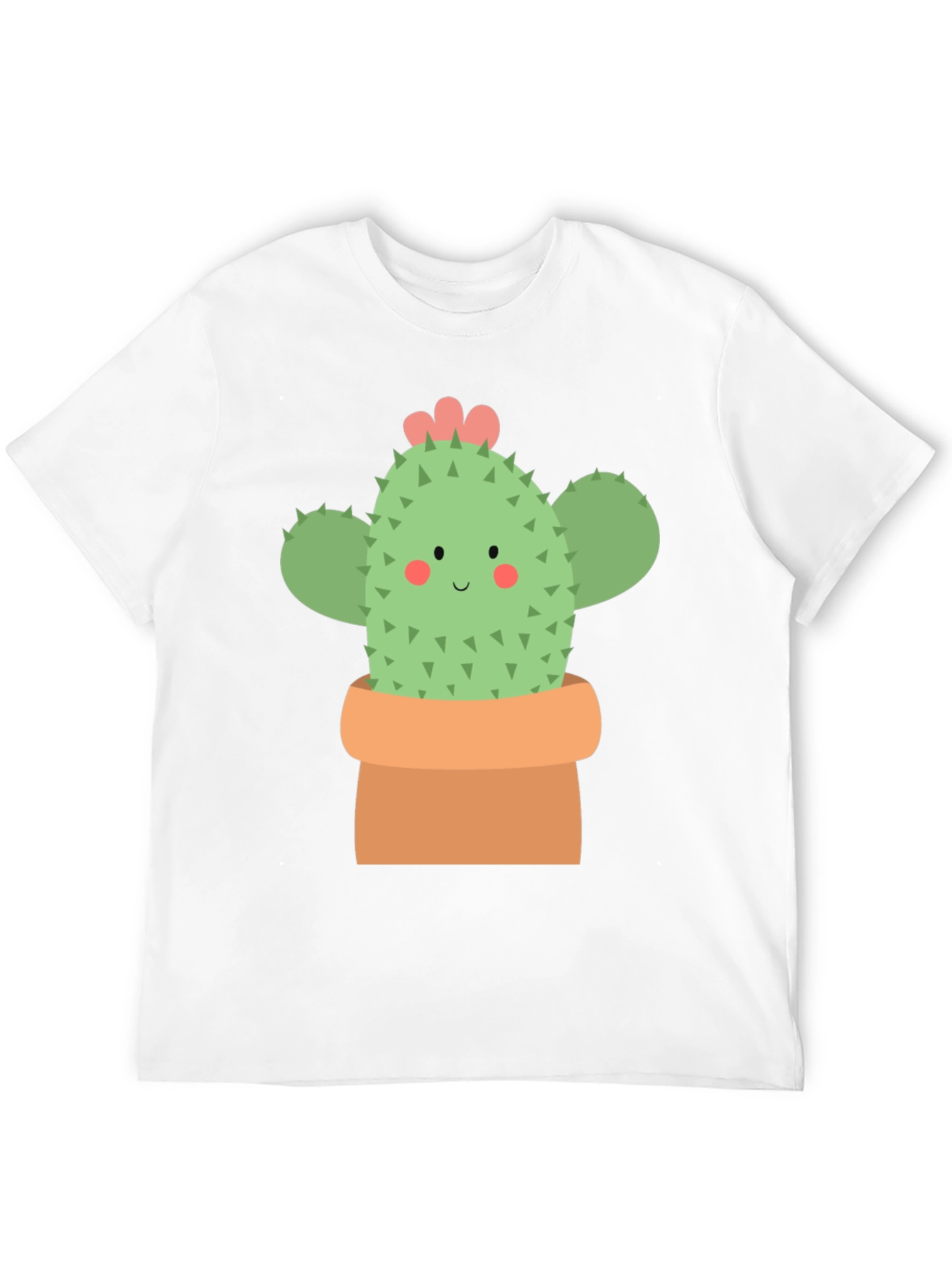 Black Cute Cactus Graphic Tee - Black Unisex T-Shirt view 12