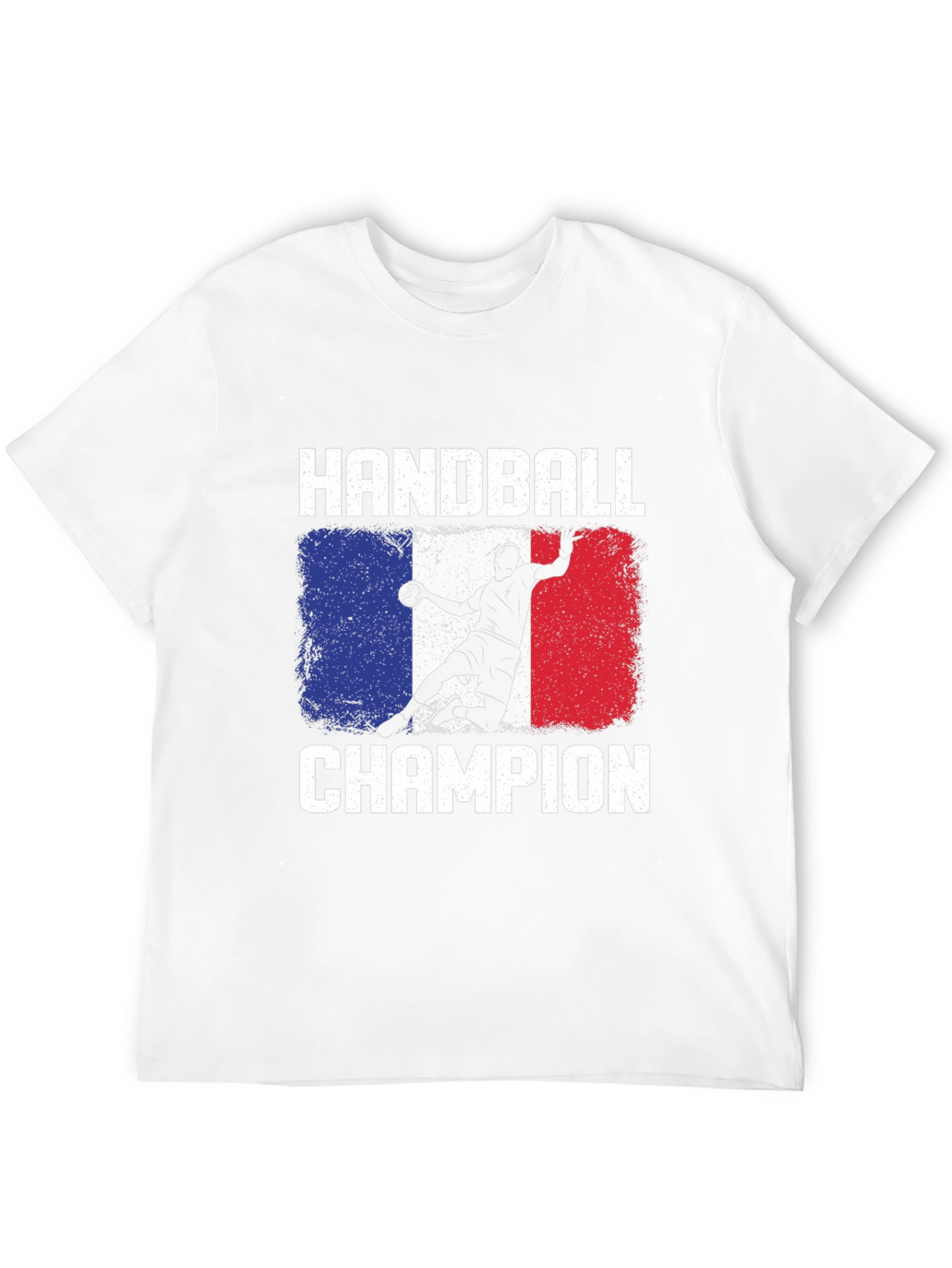 Black Handball Champion France Flag T-Shirt view 12