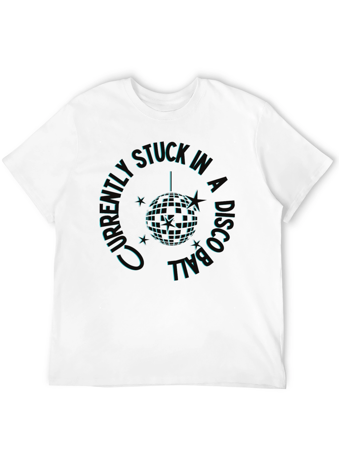 Black Disco Ball Graphic T-Shirt view 12