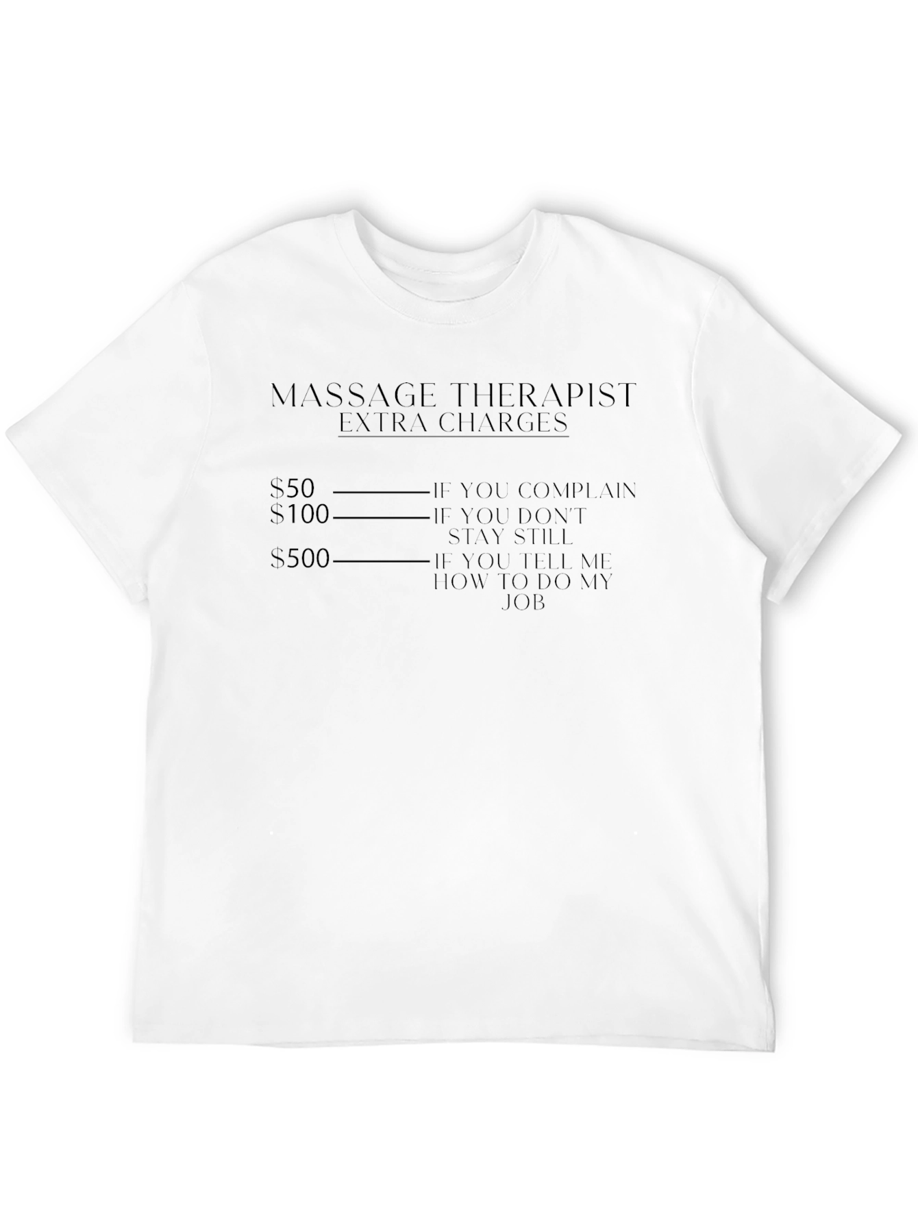 Black Massage Therapist Extra Charges Black T-Shirt view 12