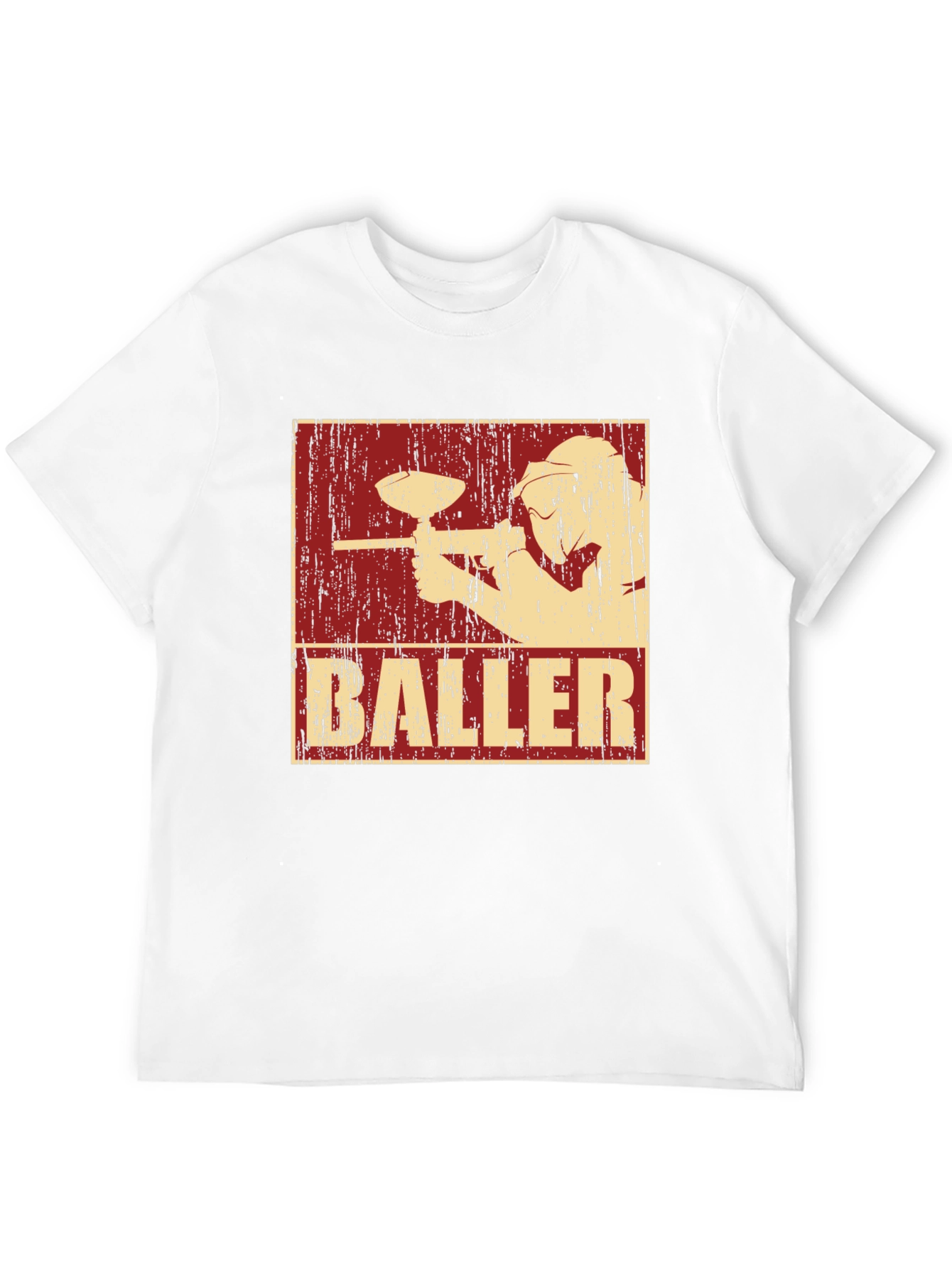 Black Baller Paintball T-Shirt - Black Cotton Graphic Tee view 12