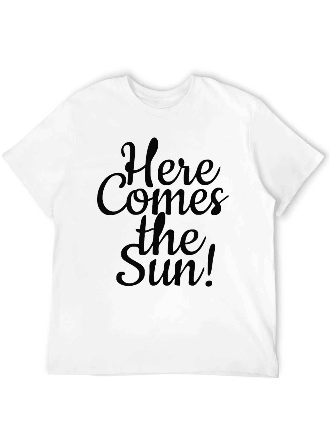 Black Here Comes The Sun Black Graphic T-Shirt view 12