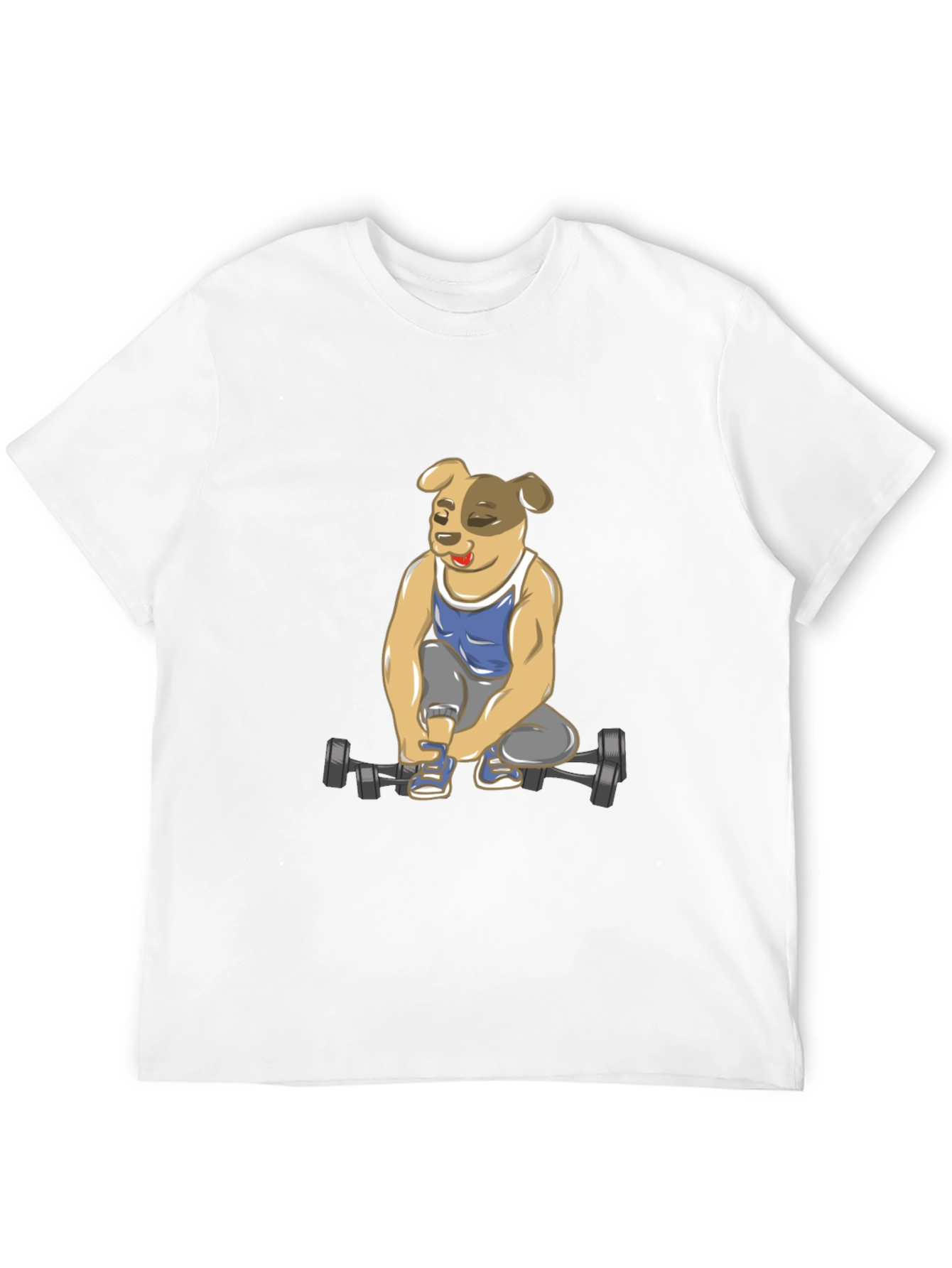 Black Dog Lifting Weights T-Shirt view 12