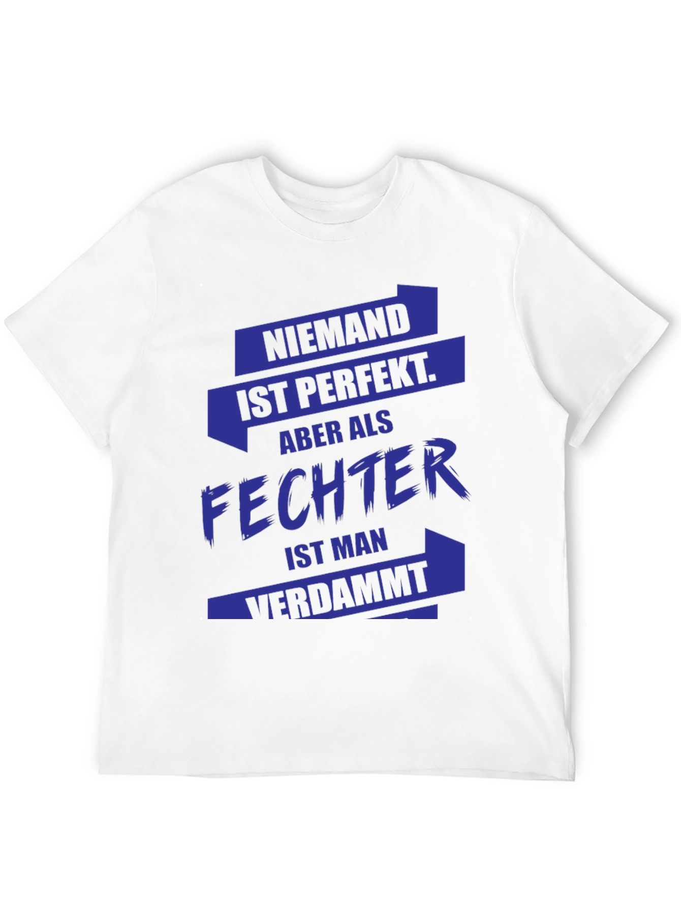 Black Funny Fencer T-Shirt - German Text view 12