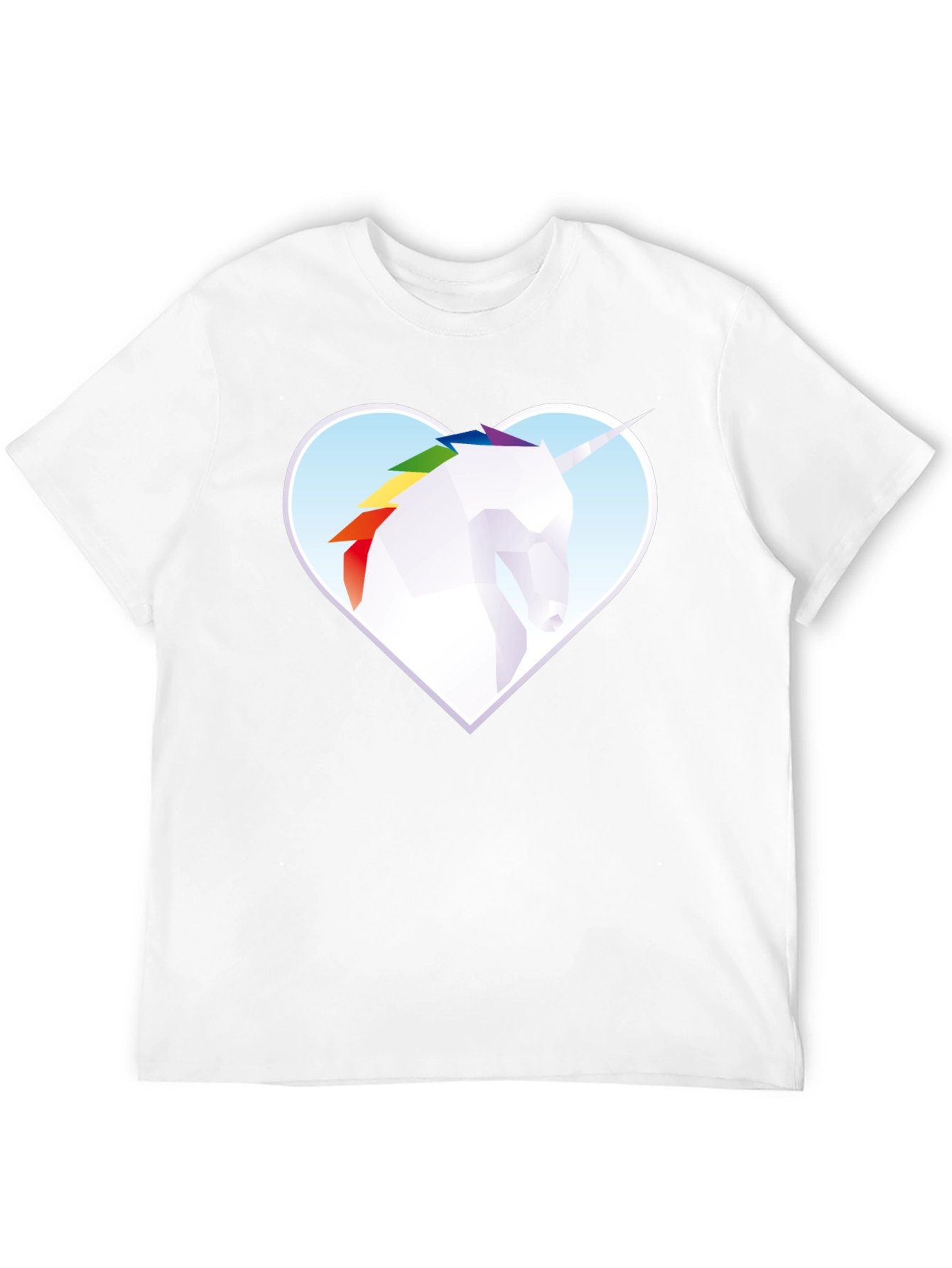 Unicorn Heart Graphic Tee - Modern Geometric Design - 12