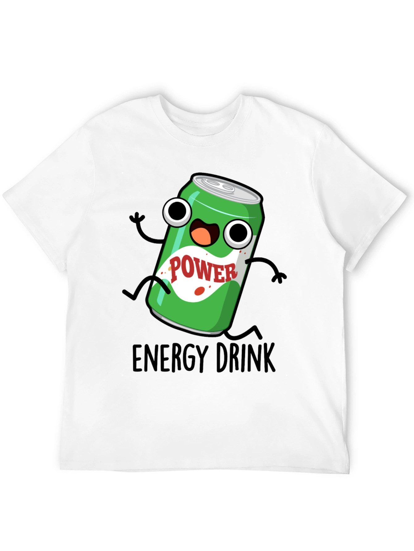 Black Cartoon Energy Drink T-Shirt - Black view 12