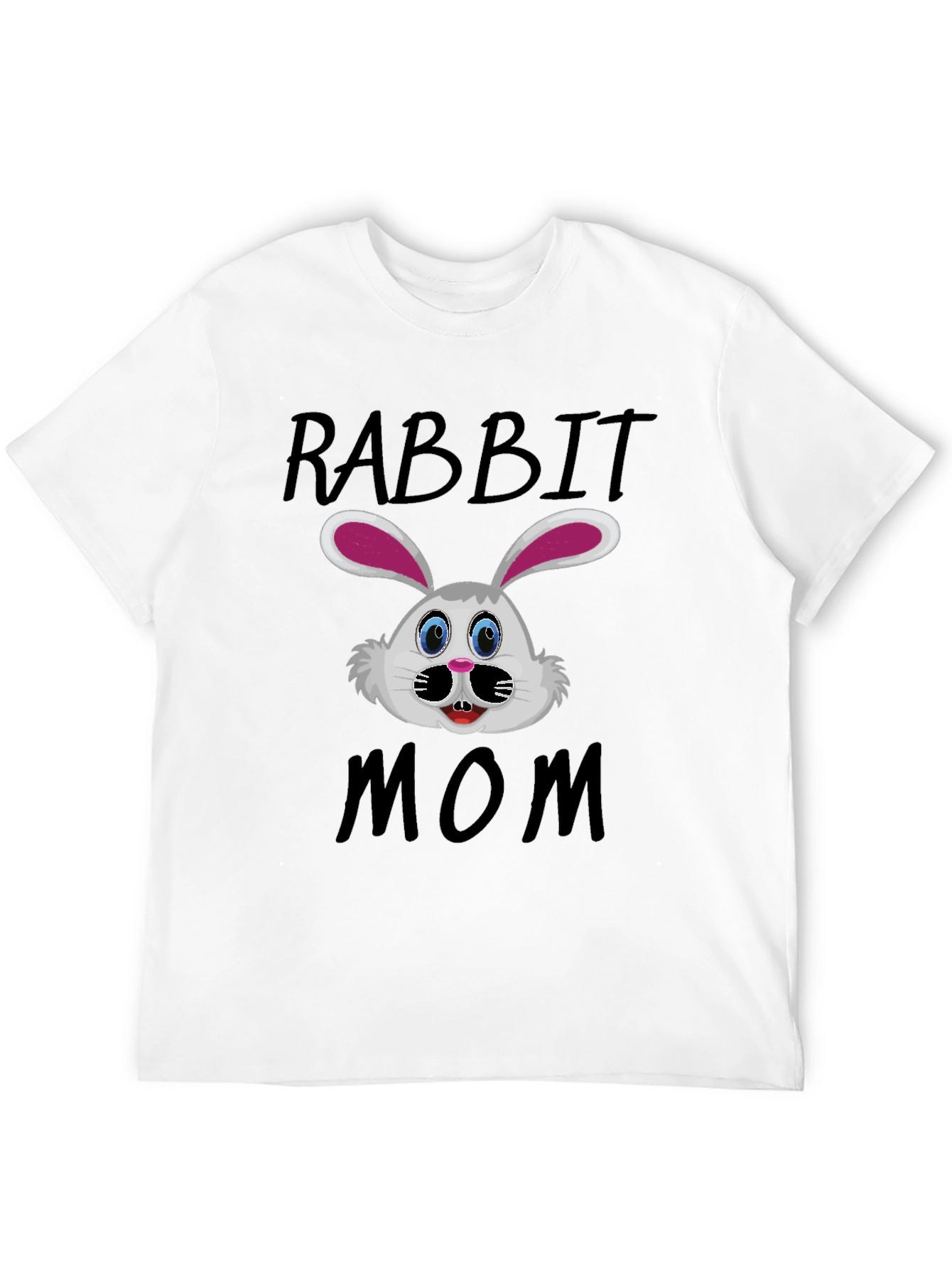 Black Rabbit Mom Graphic T-Shirt - Cute Bunny Design view 12