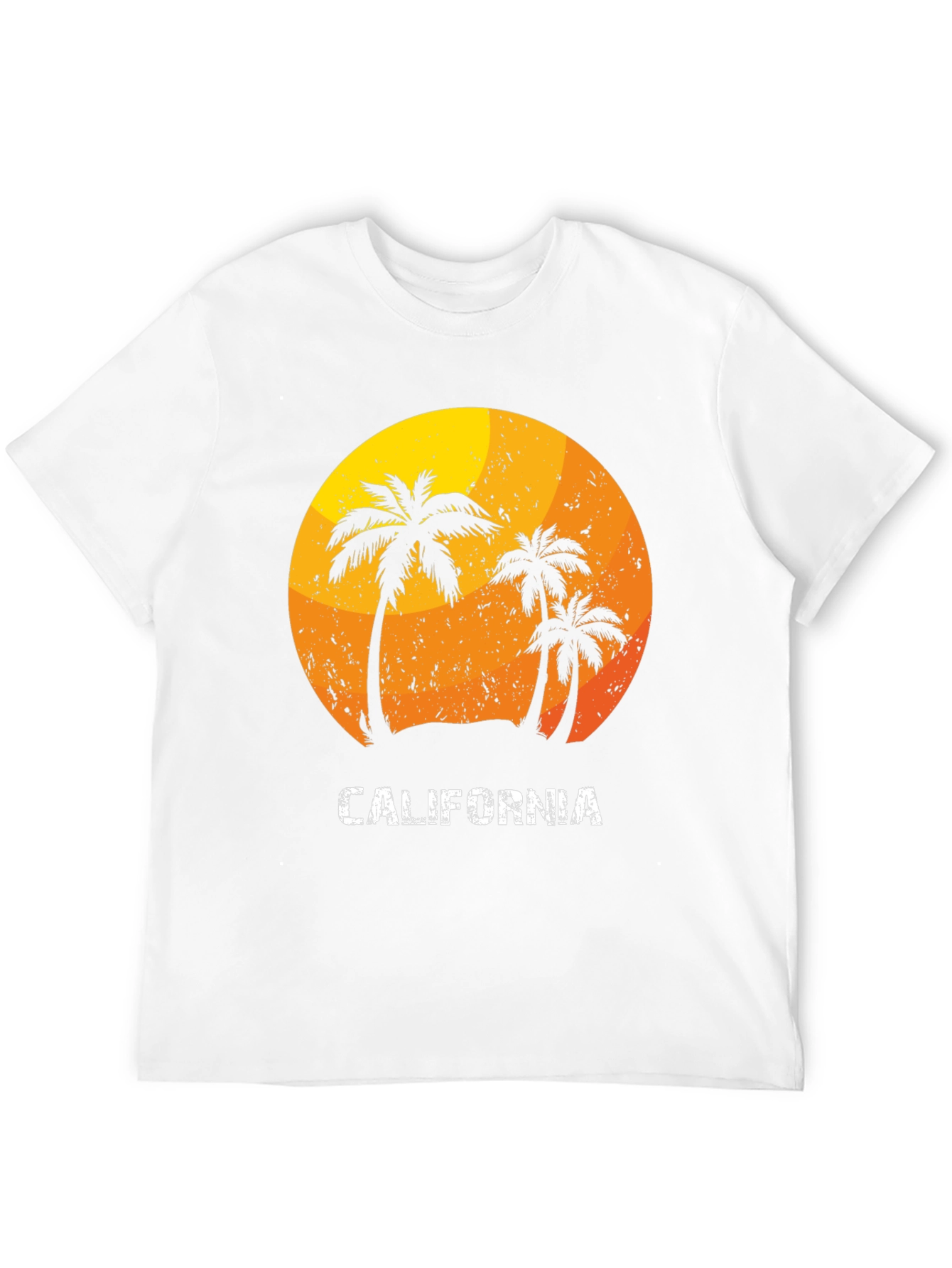 Black California Palm Tree Sunset Graphic T-Shirt view 12