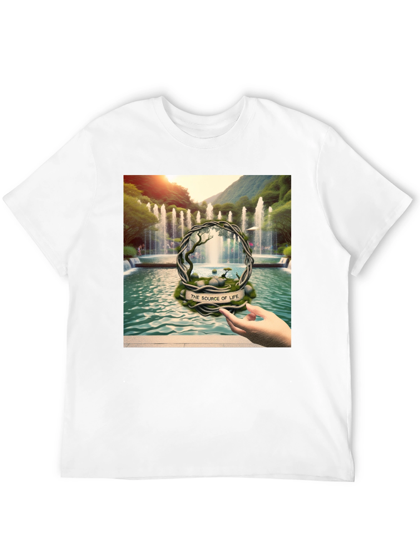 Black Nature's Source T-Shirt - Artistic Design view 12