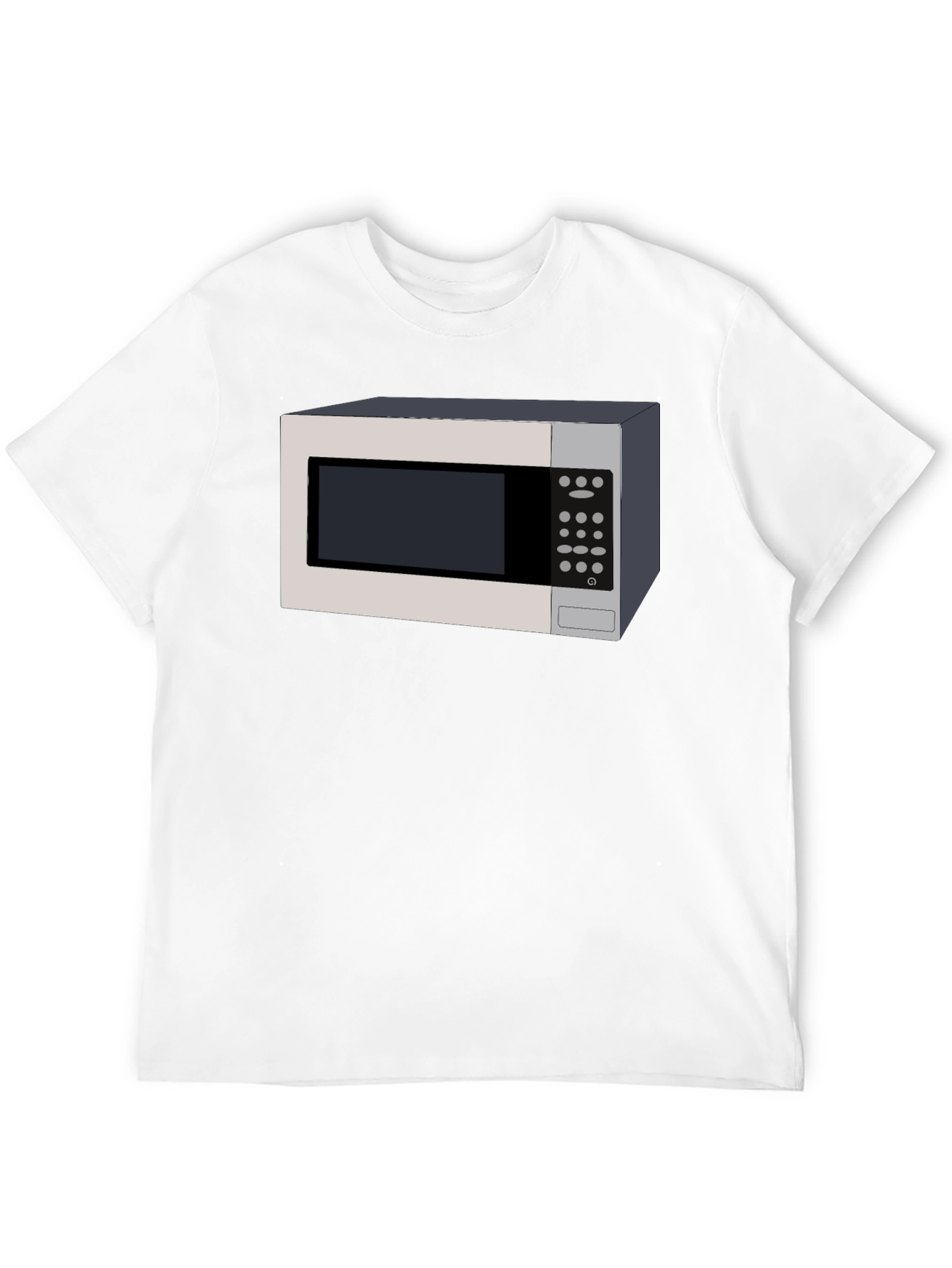 Black Microwave Graphic Tee - Quirky Black T-Shirt view 12