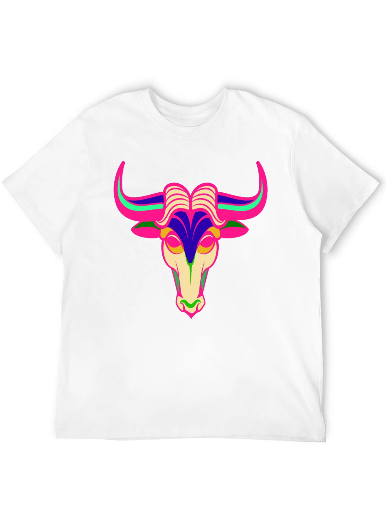 Black Bold Bull Graphic Tee - Black Cotton T-Shirt view 12