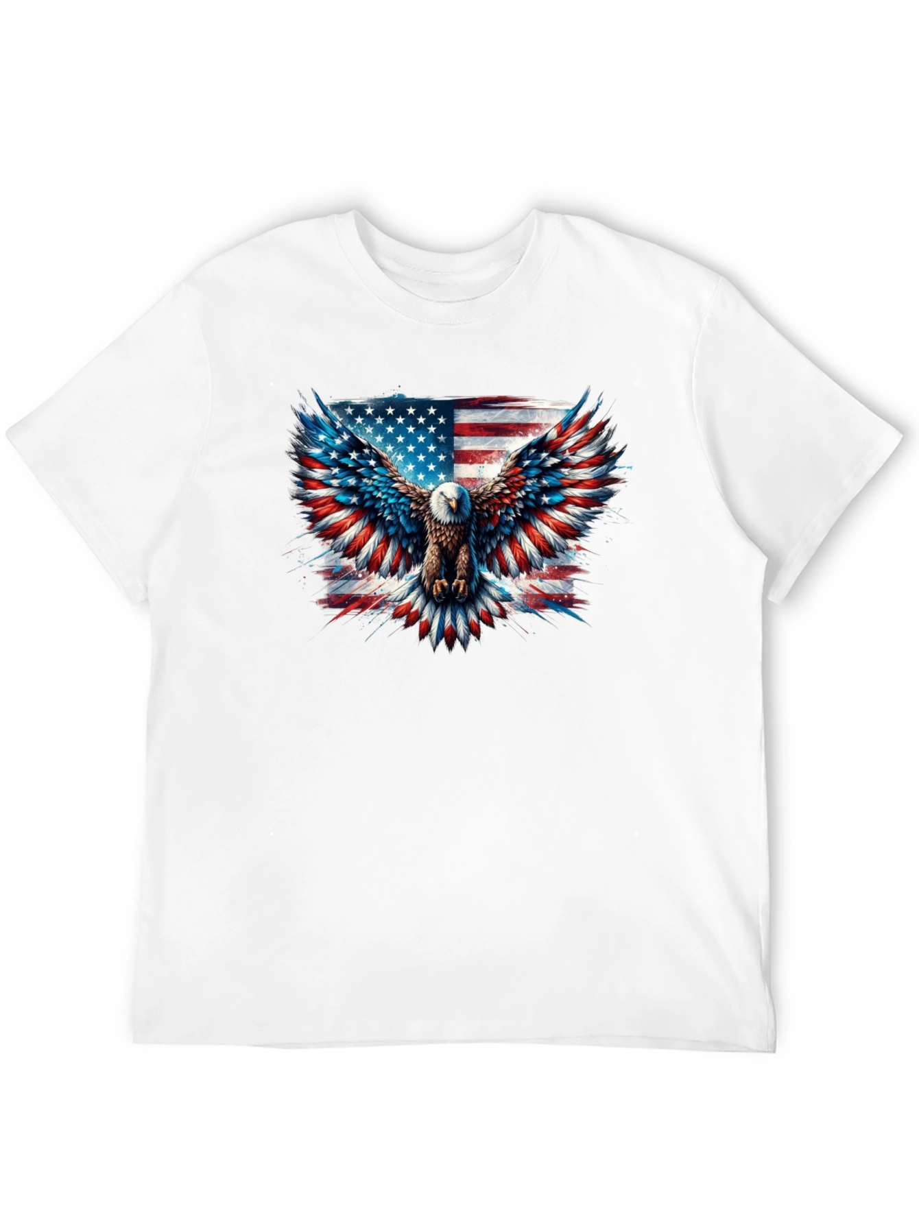 Black Patriotic Eagle American Flag Graphic Tee view 12