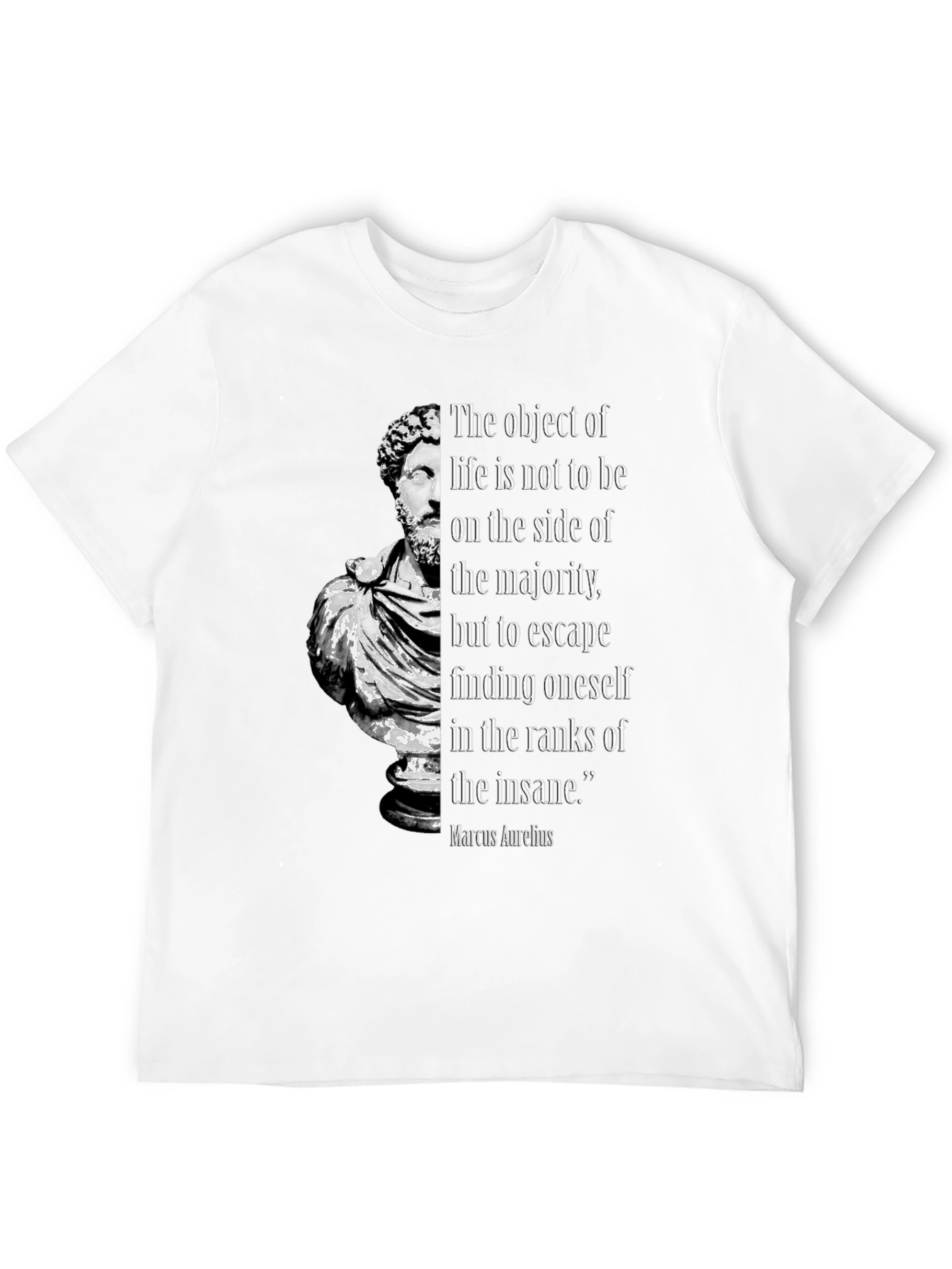 Black Marcus Aurelius Philosophy T-Shirt - Stoic Quote view 12