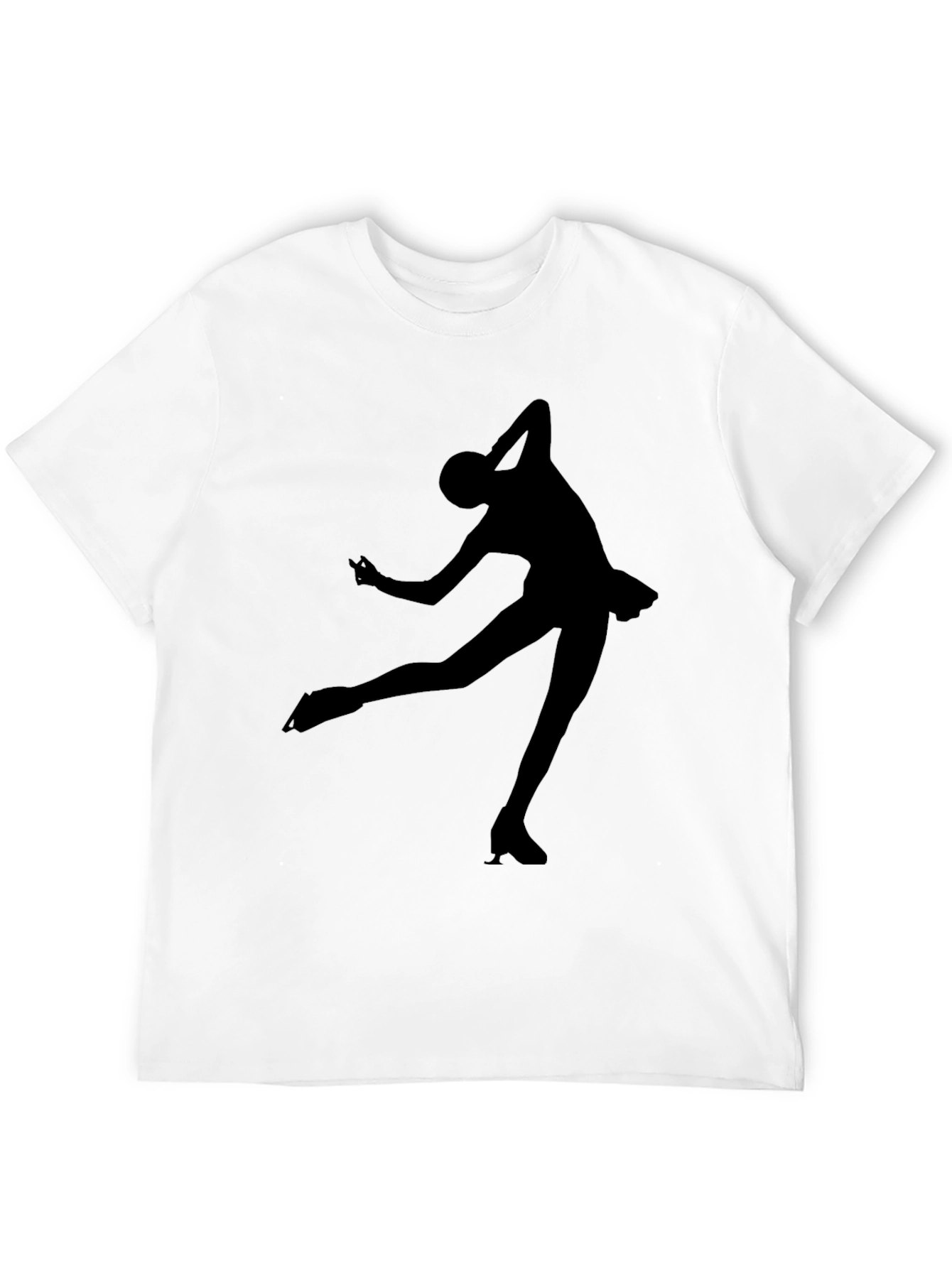 Black Figure Skating Silhouette T-Shirt view 12