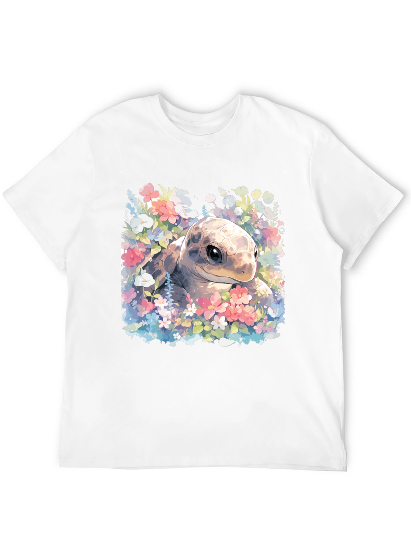 Black Floral Turtle Graphic T-Shirt view 12