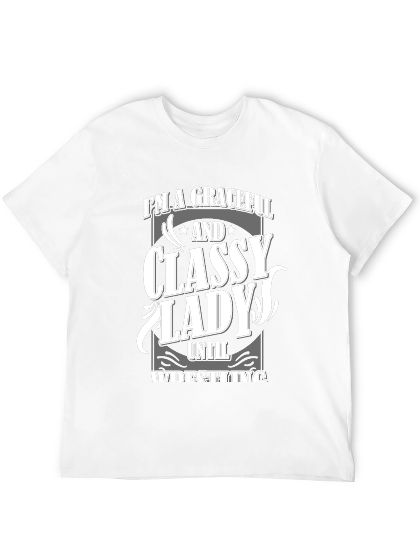 Black Graceful Classy Lady Wrestling T-Shirt view 12