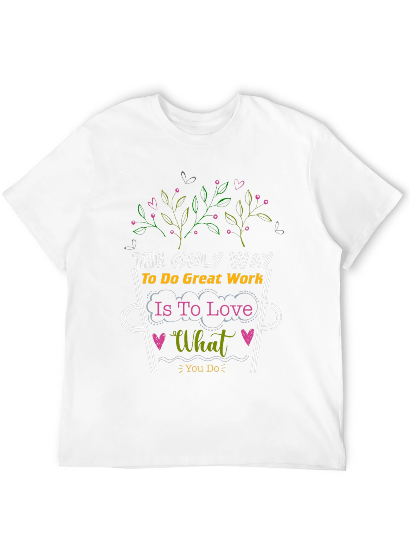 Black Love What You Do Graphic Tee - Motivational T-Shirt view 12