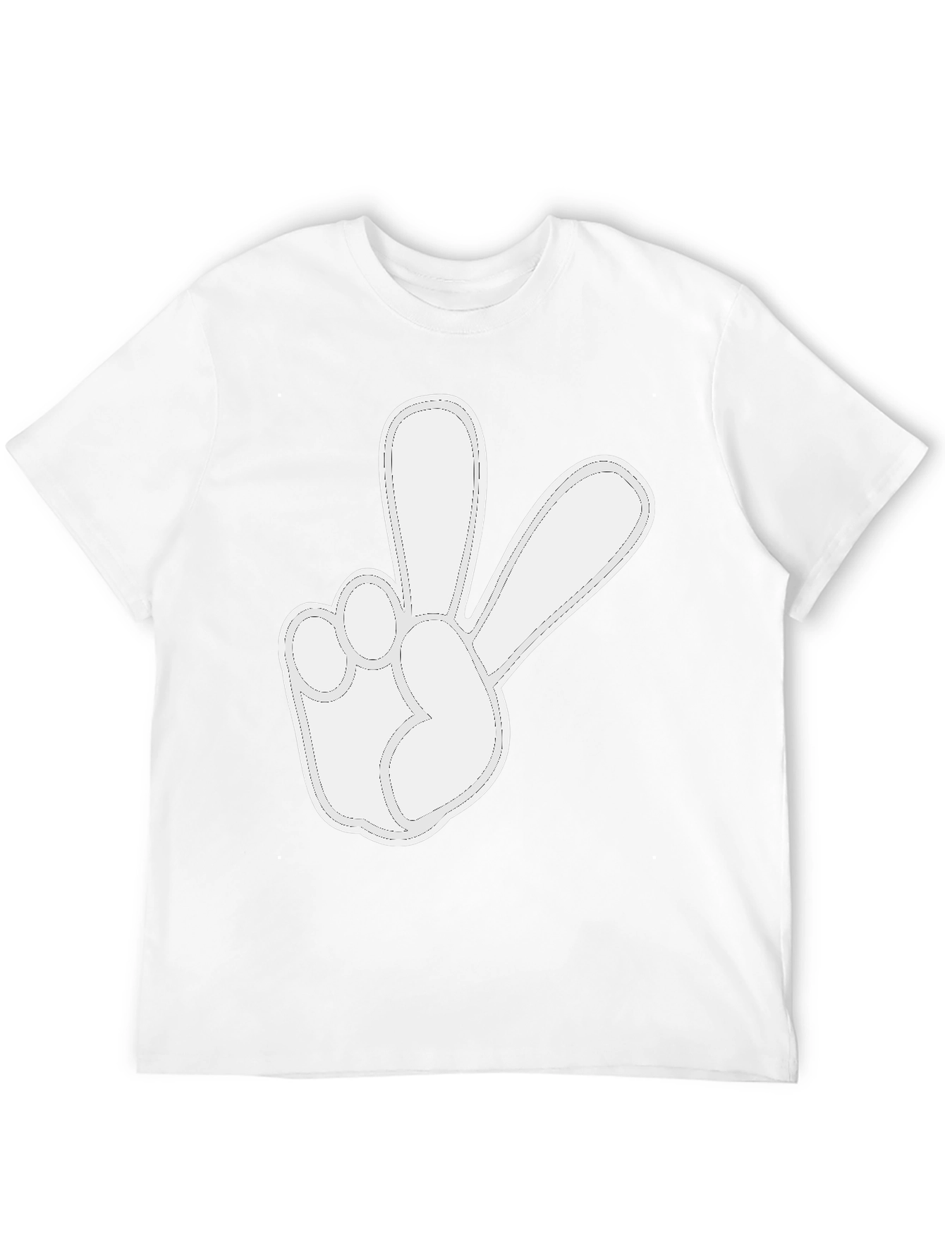 Black Peace Sign Graphic T-Shirt - Soft Cotton Casual Tee view 12