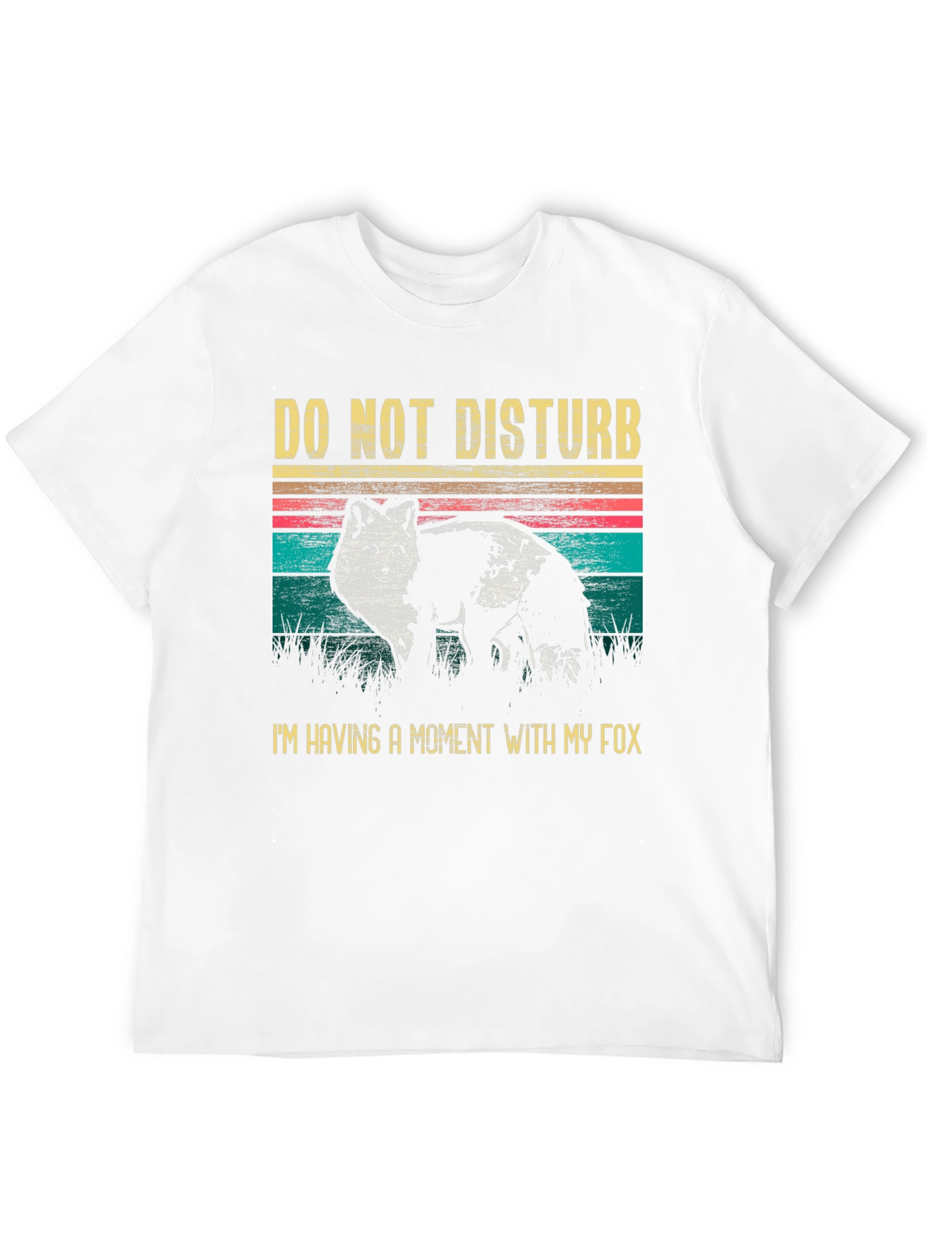 Black Do Not Disturb Fox Graphic T-Shirt view 12