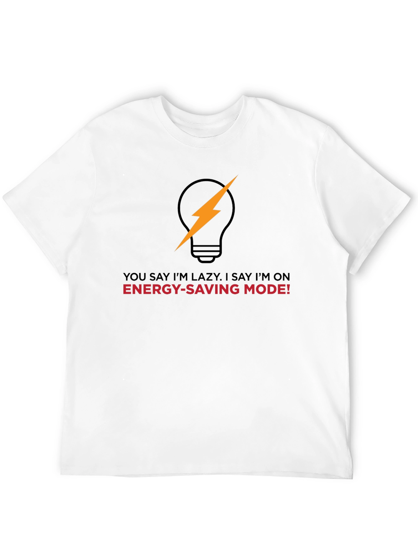 Black Energy Saving Mode Graphic Tee view 12