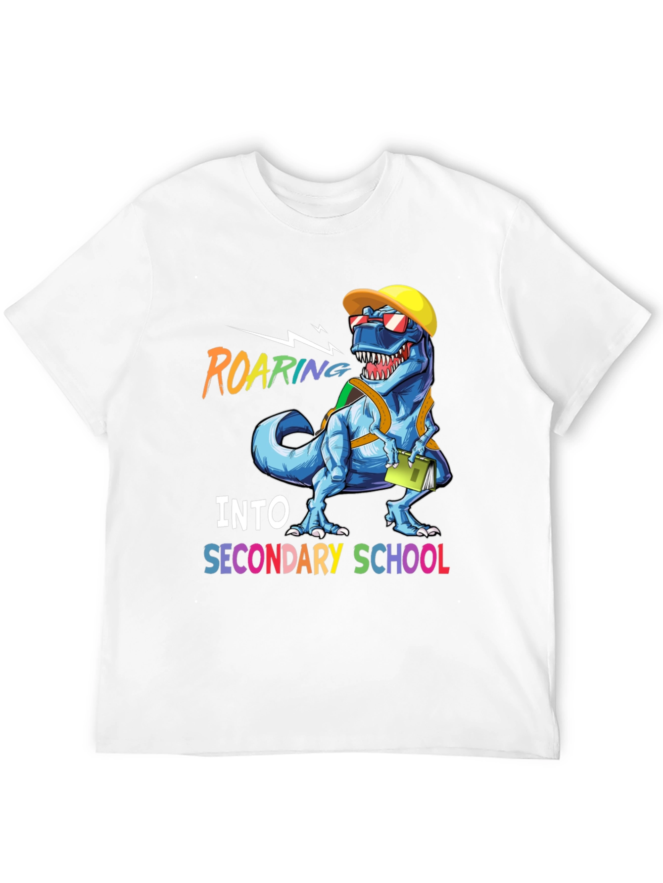 Black Roaring Into Secondary School T-Shirt view 12
