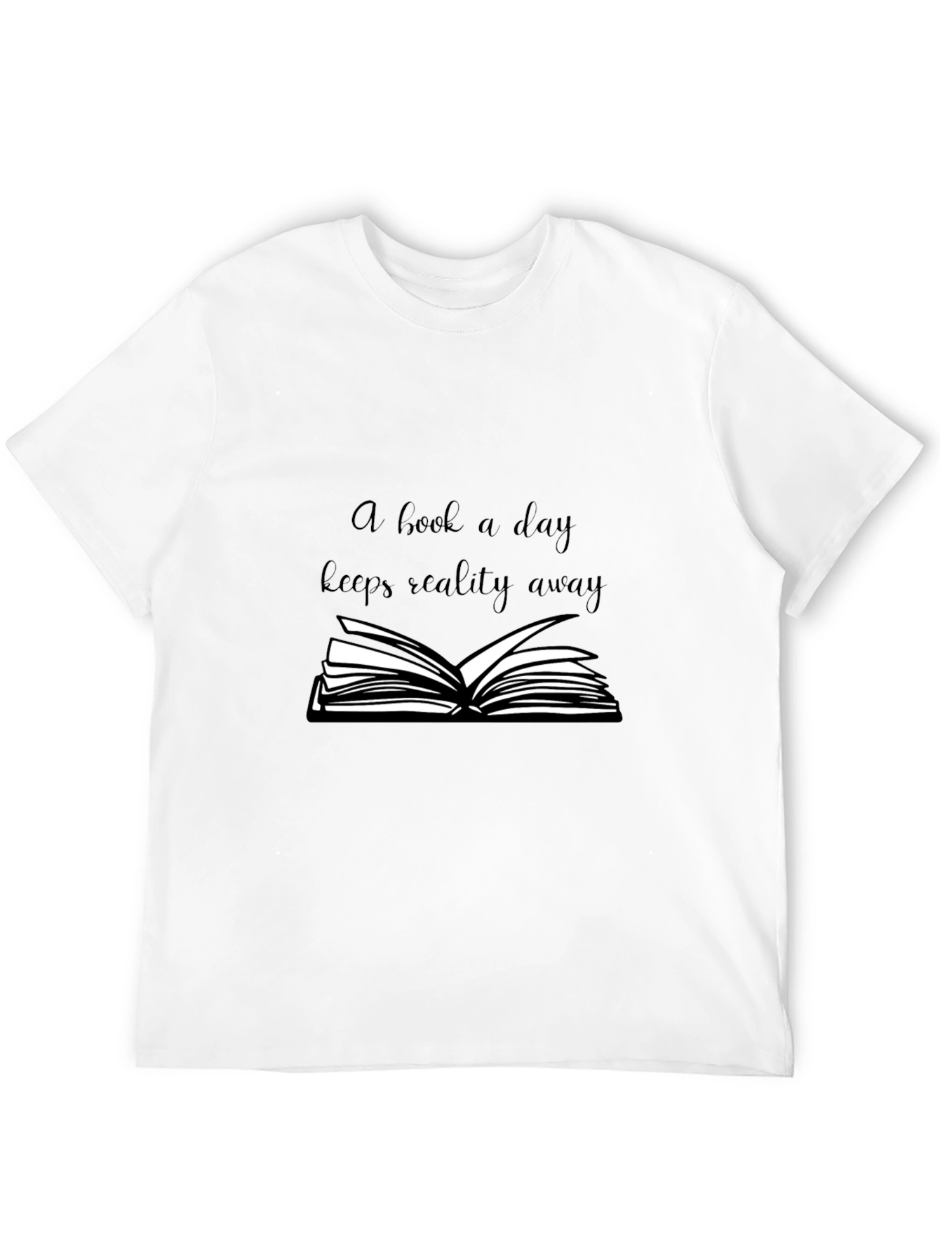 Black A Book a Day Keeps Reality Away T-Shirt view 12
