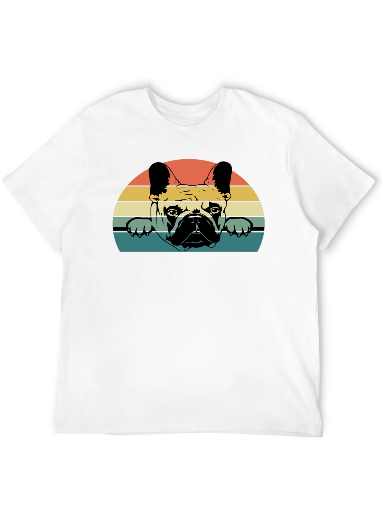 Black Retro French Bulldog Graphic T-Shirt view 12