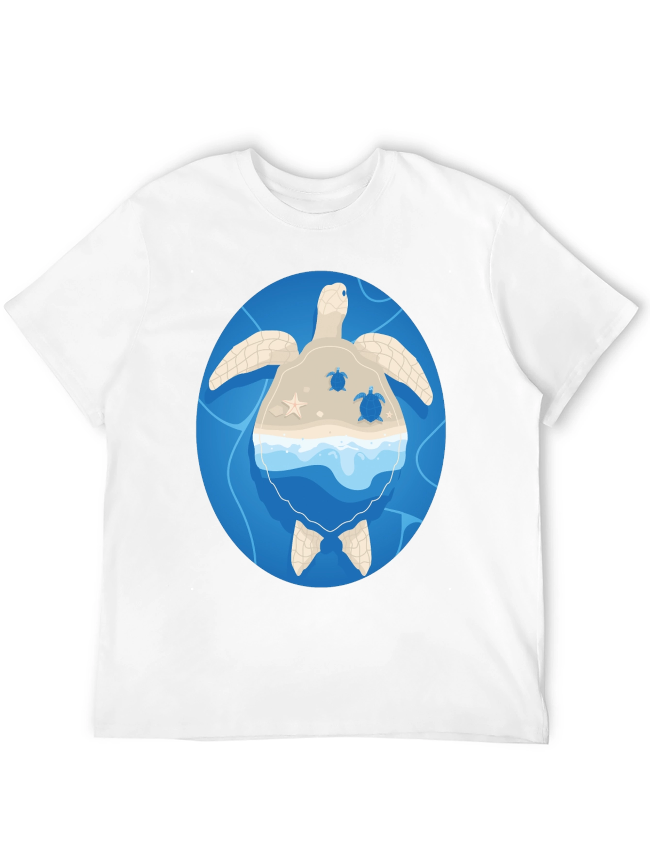 Black Sea Turtle Island Graphic Tee - Black view 12