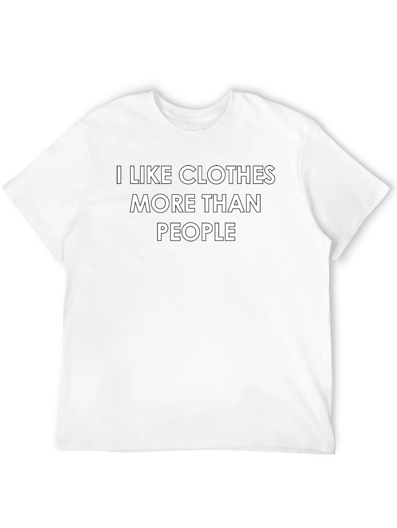 Black Funny "I Like Clothes" Graphic Tee - Black view 12