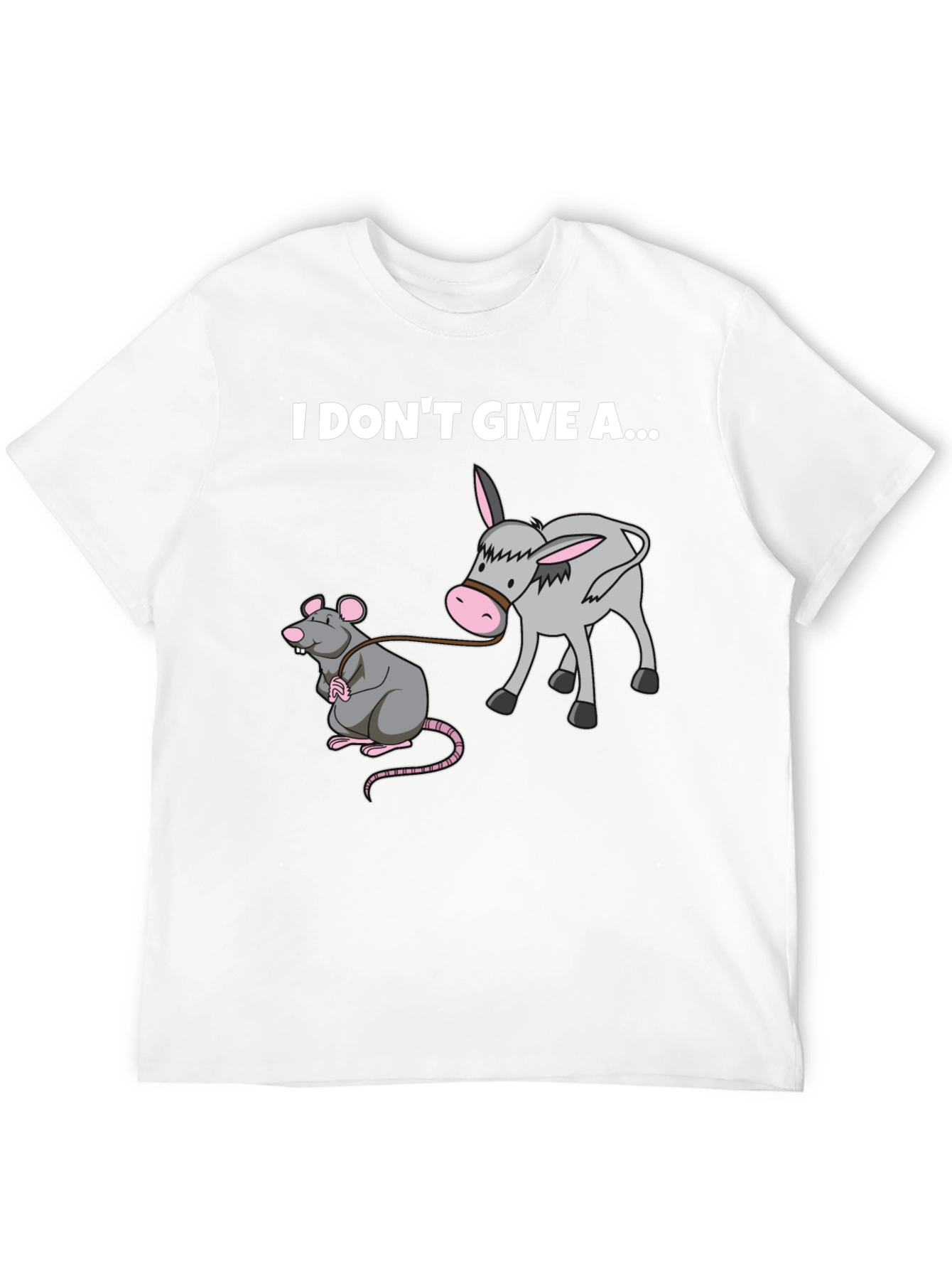 Black I Don't Give a Rat's Donkey T-Shirt view 12