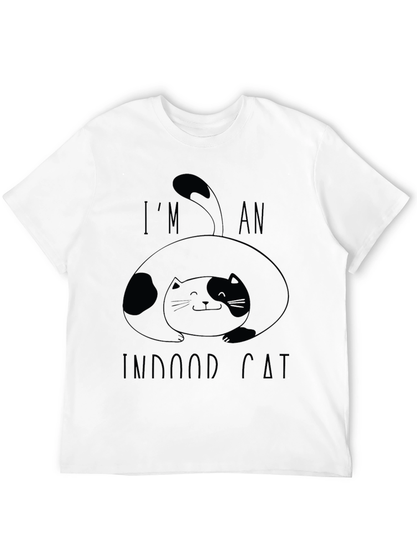 Black Indoor Cat T-Shirt - Black - Unisex view 12
