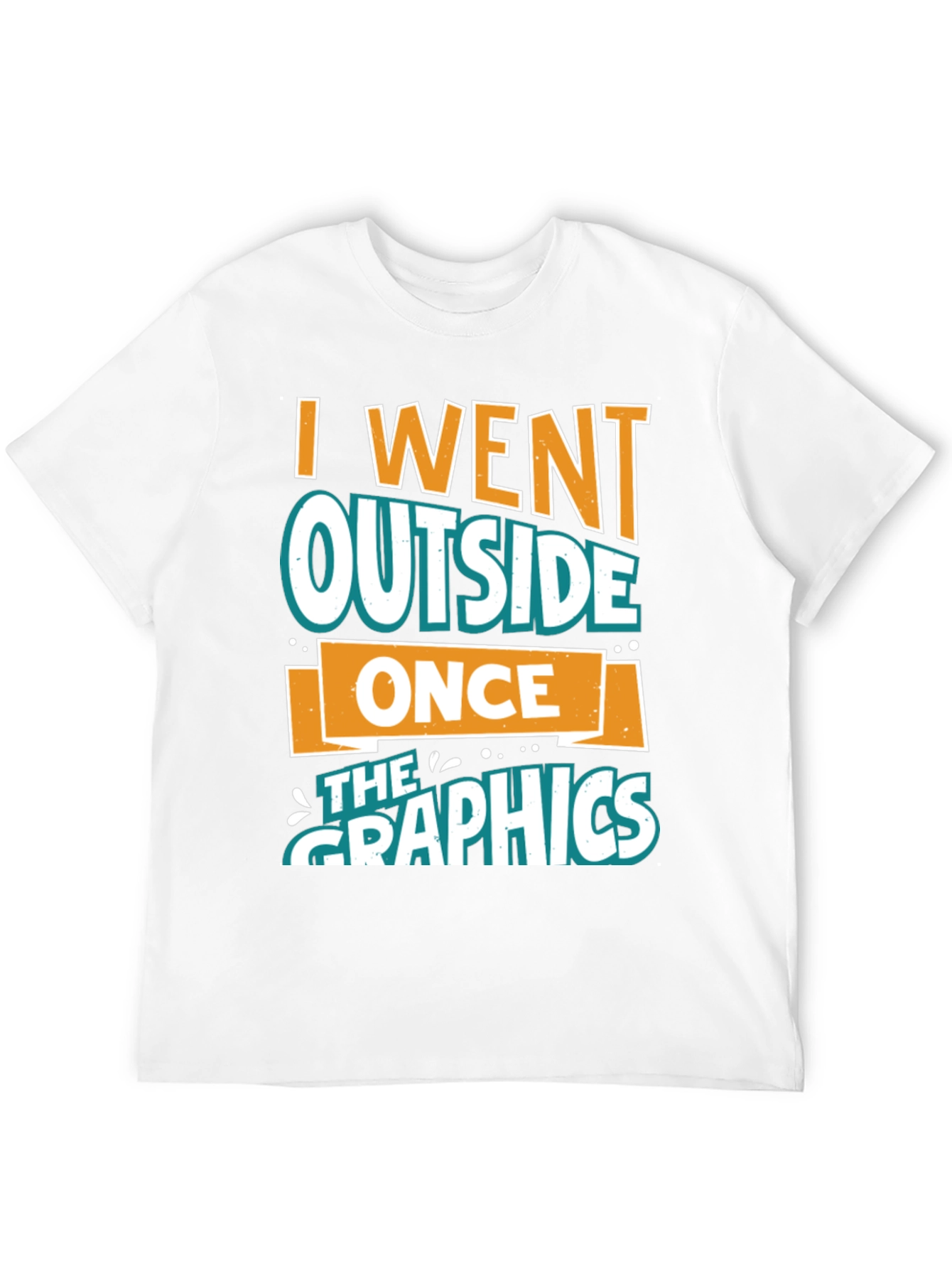 Black I Went Outside Once T-Shirt - Funny Graphics Tee view 12