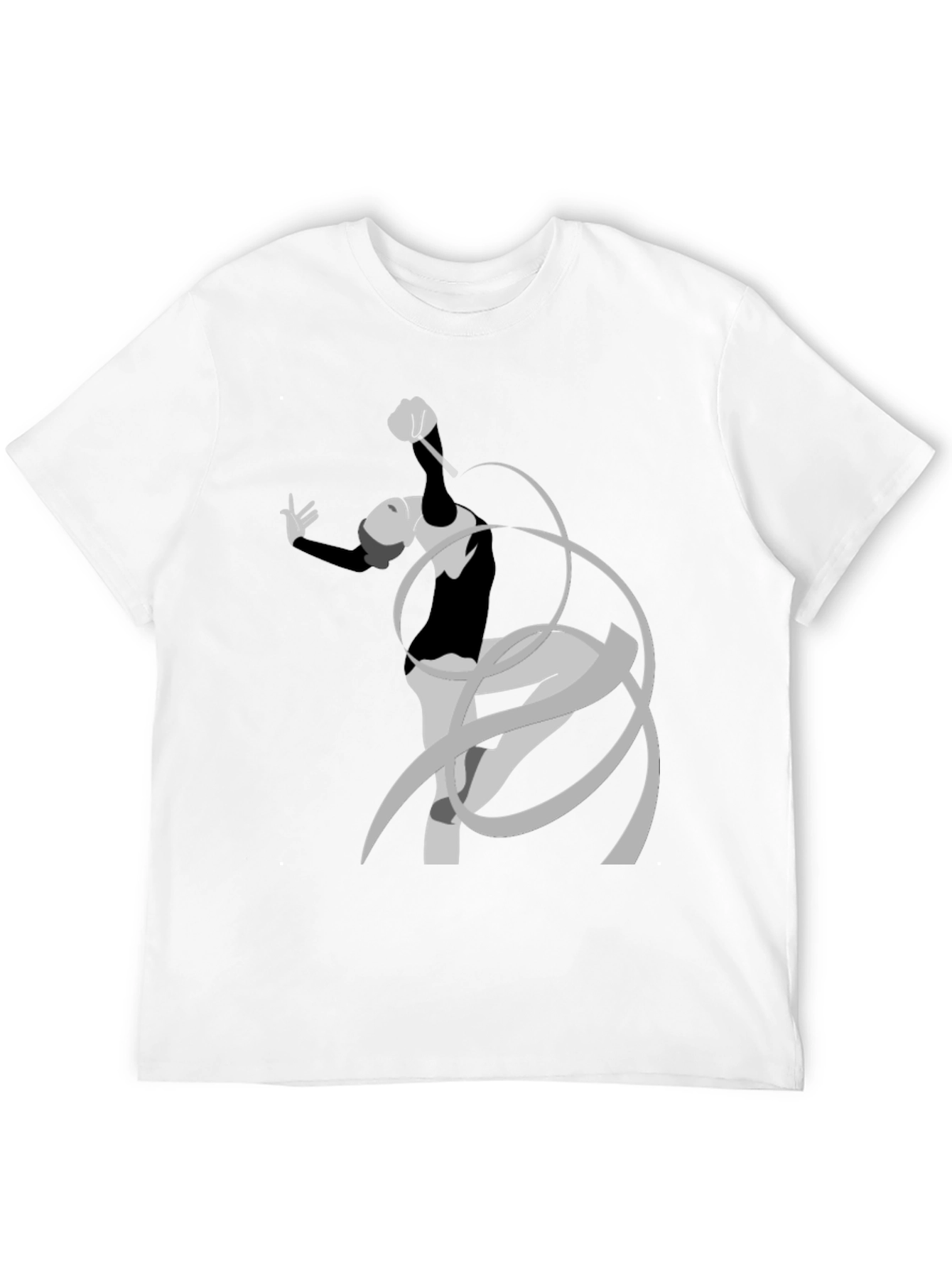 Black Rhythmic Gymnast Graphic Tee - Black Cotton Comfort view 12