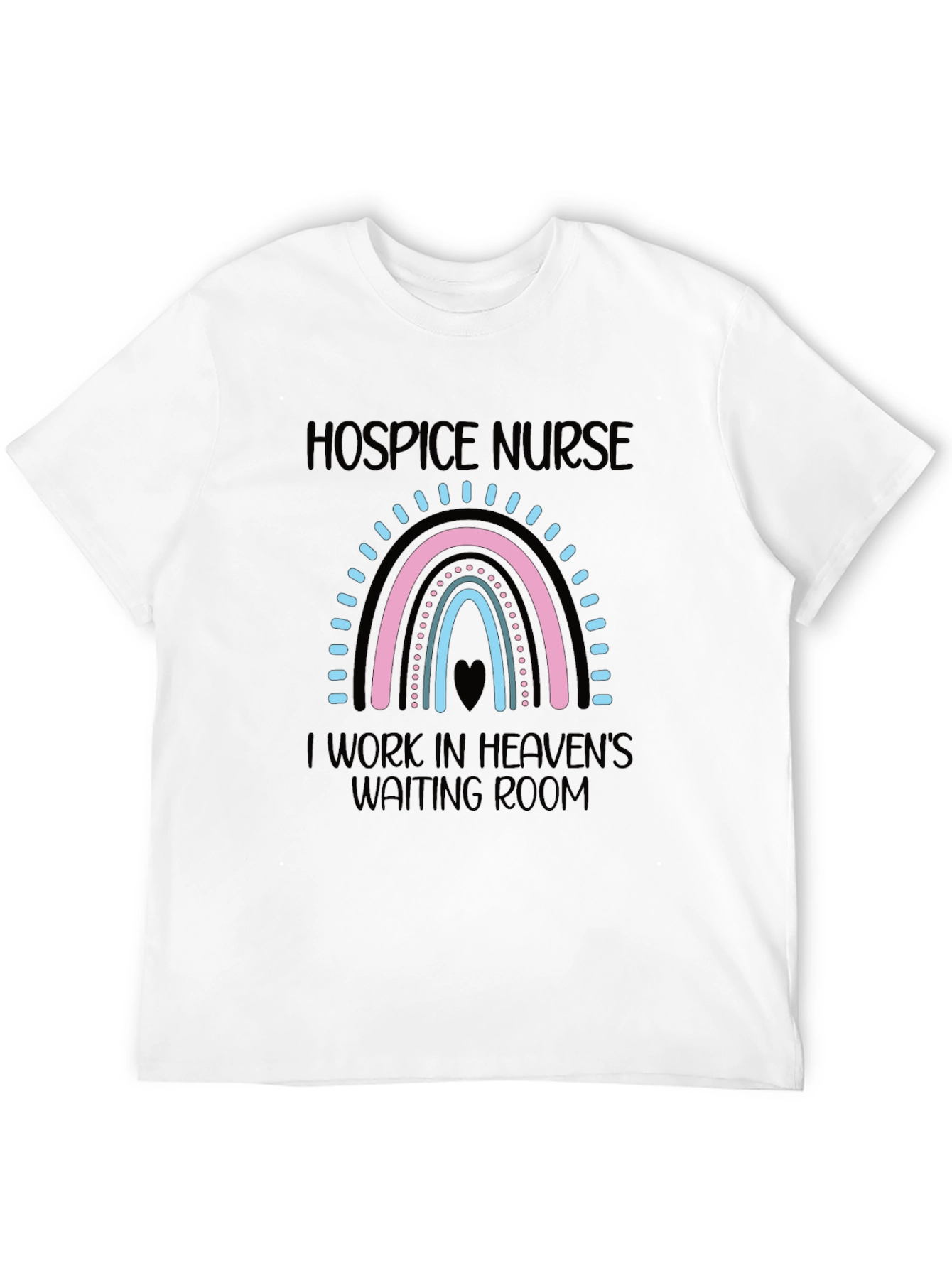 Hospice Nurse Heaven's Waiting Room Black T-Shirt - 12