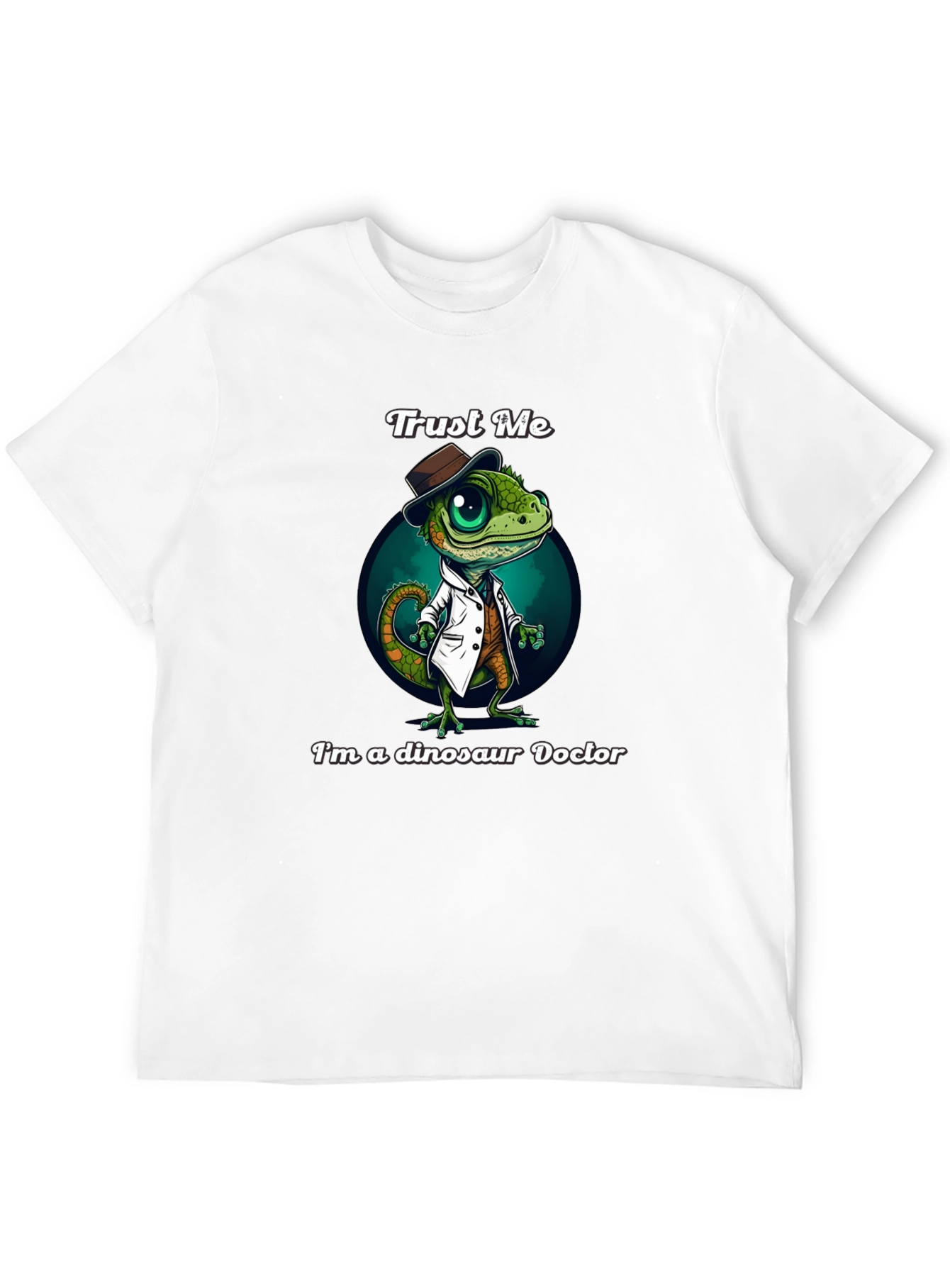 Black Dinosaur Doctor Graphic T-Shirt view 12