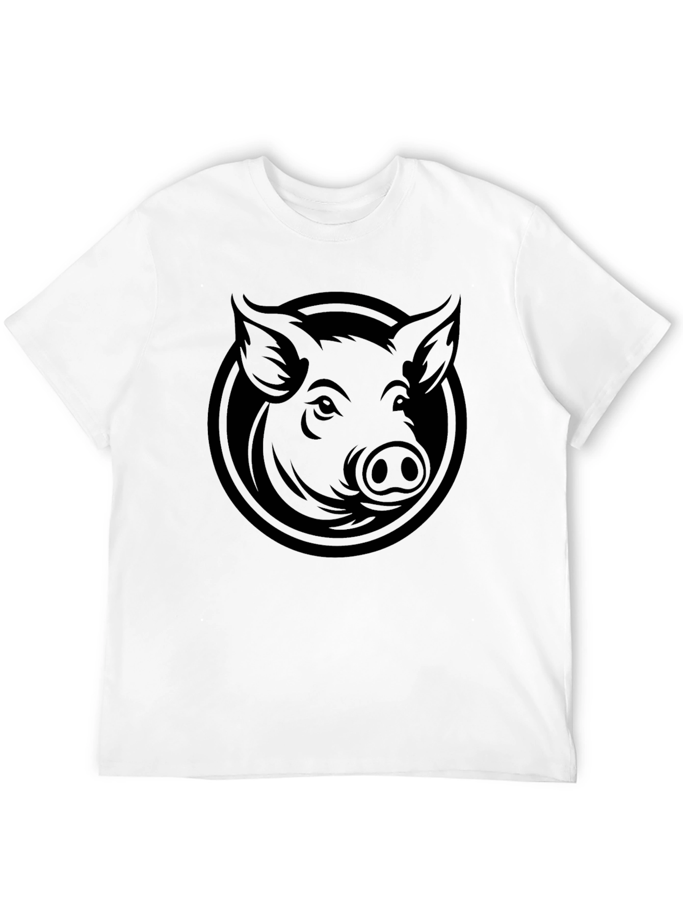Black Black Pig Head Graphic Tee - Casual Comfort view 12