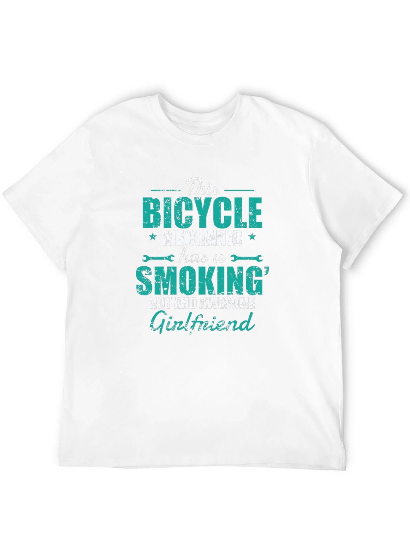 Black Bicycle Mechanic Funny Graphic T-Shirt view 12