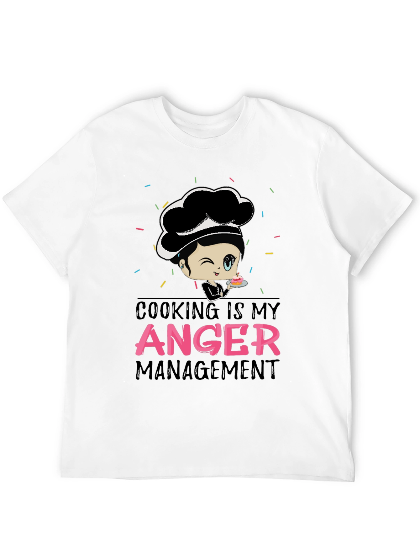 Black Cooking Is My Anger Management T-Shirt view 12
