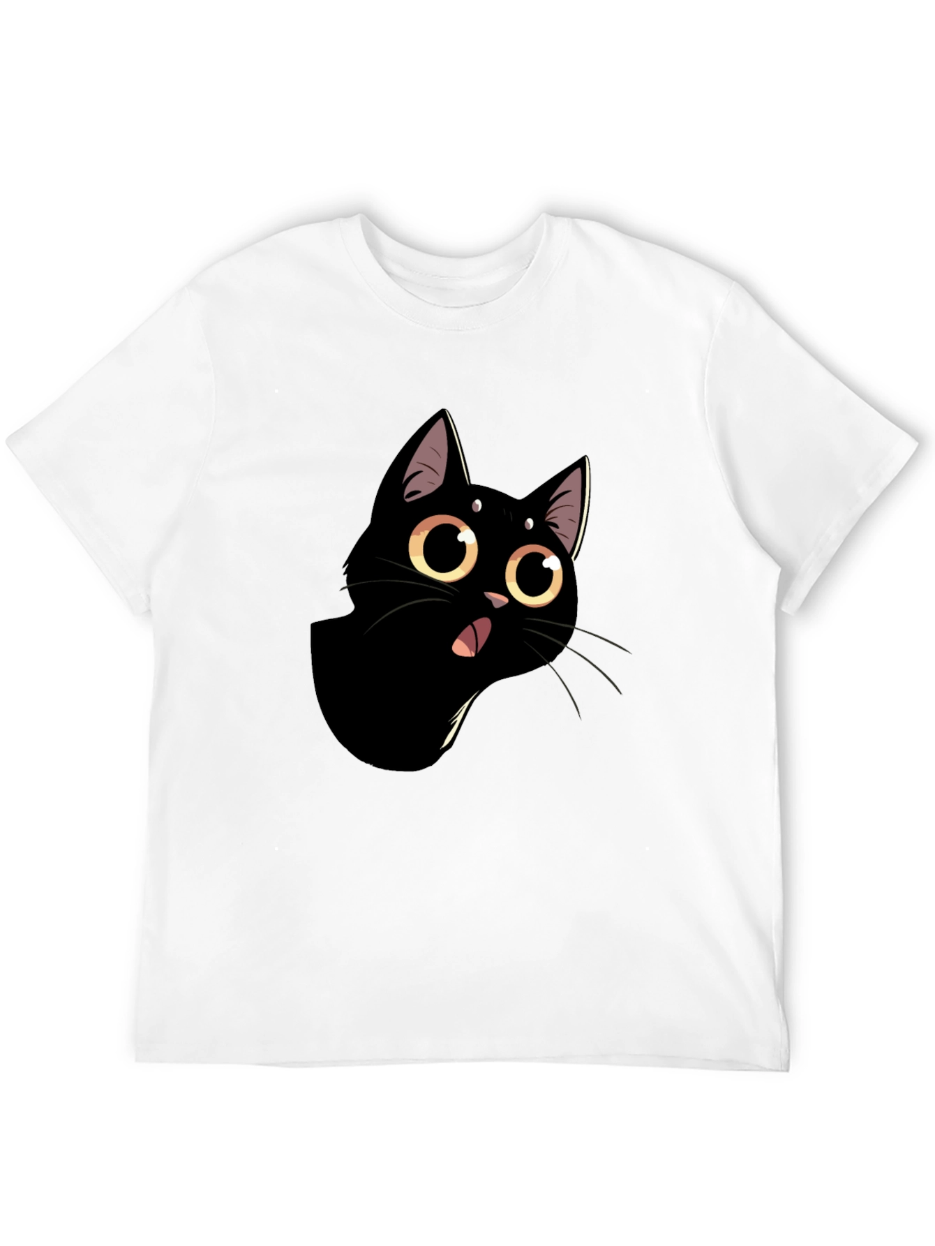 Black Funny Black Cat Graphic Tee view 12