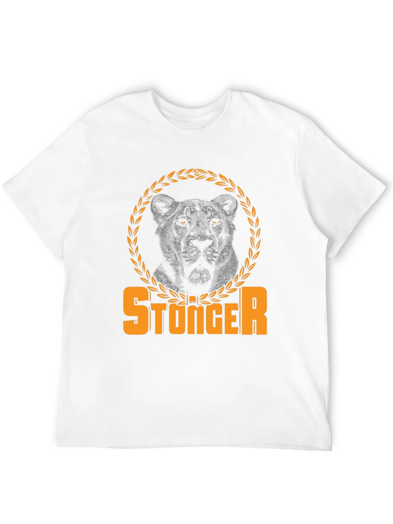 Black Stonger Lion Graphic Tee - Black view 12