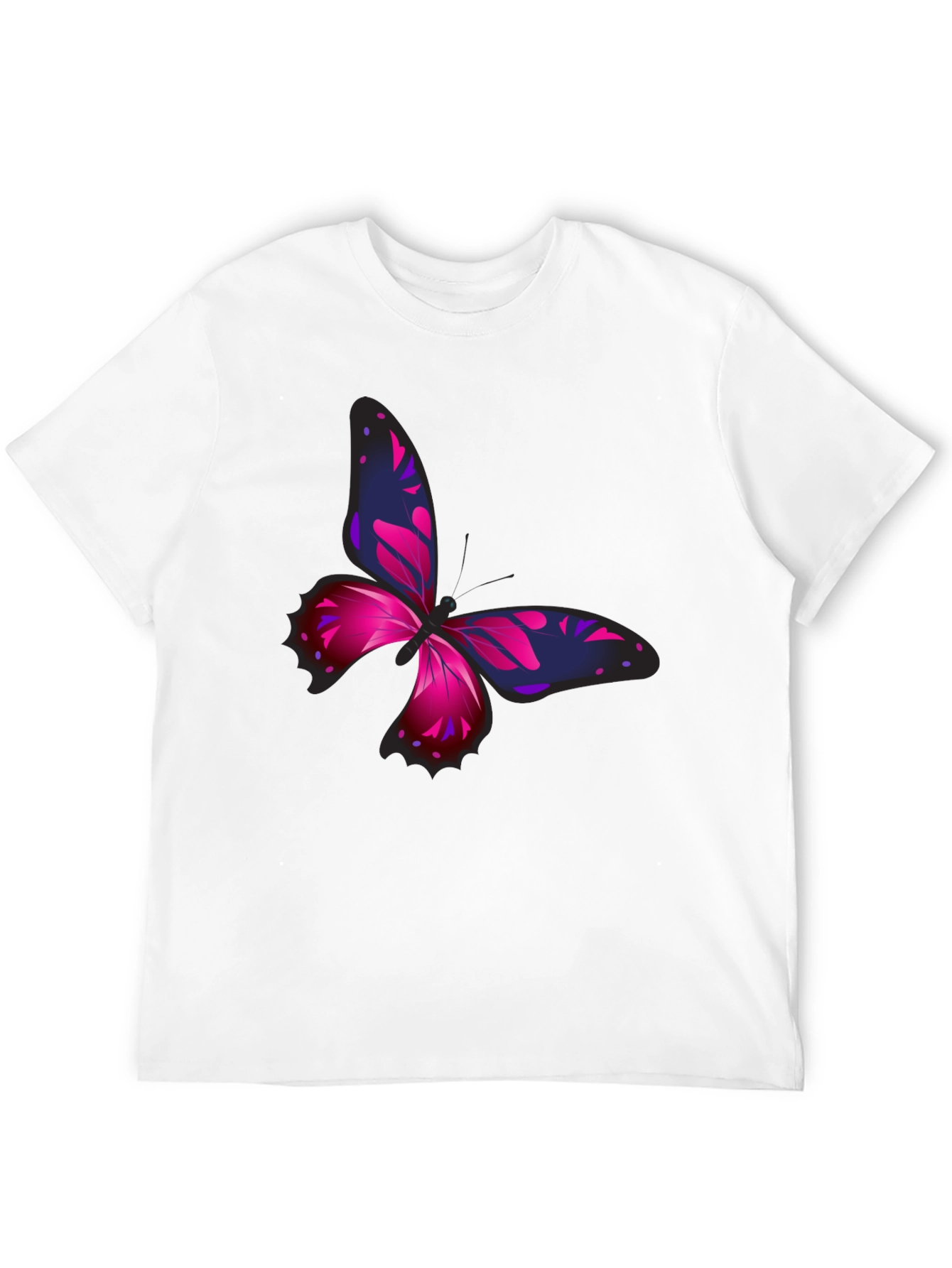 Black Butterfly Graphic Print Black T-Shirt view 12