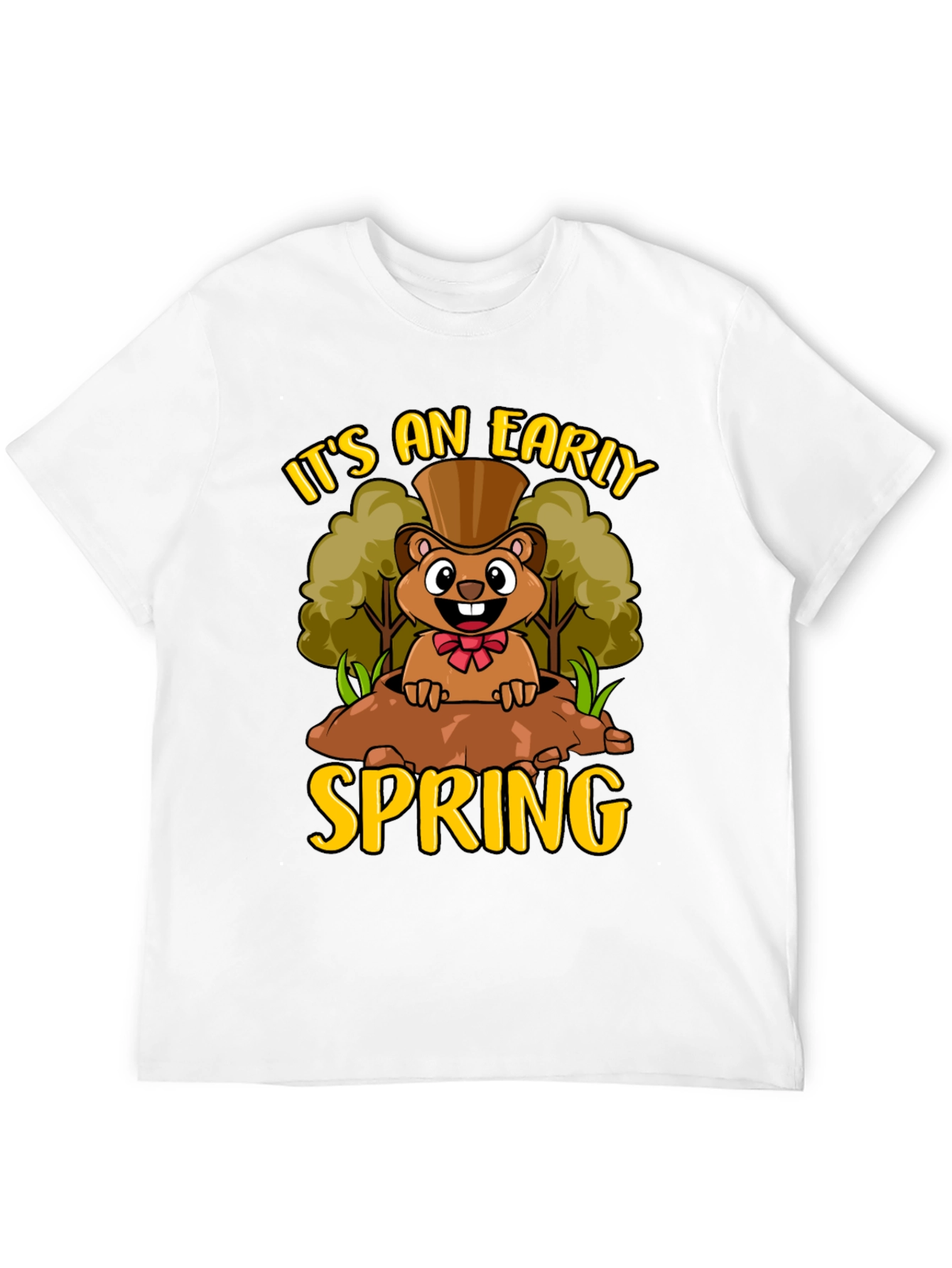 Black Early Spring Groundhog T-Shirt view 12