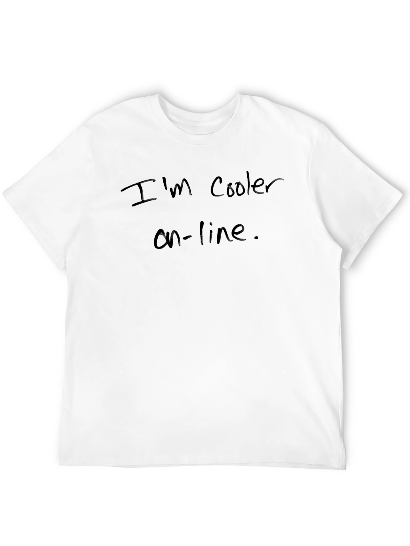 Black I'm Cooler On-Line Black T-Shirt view 12