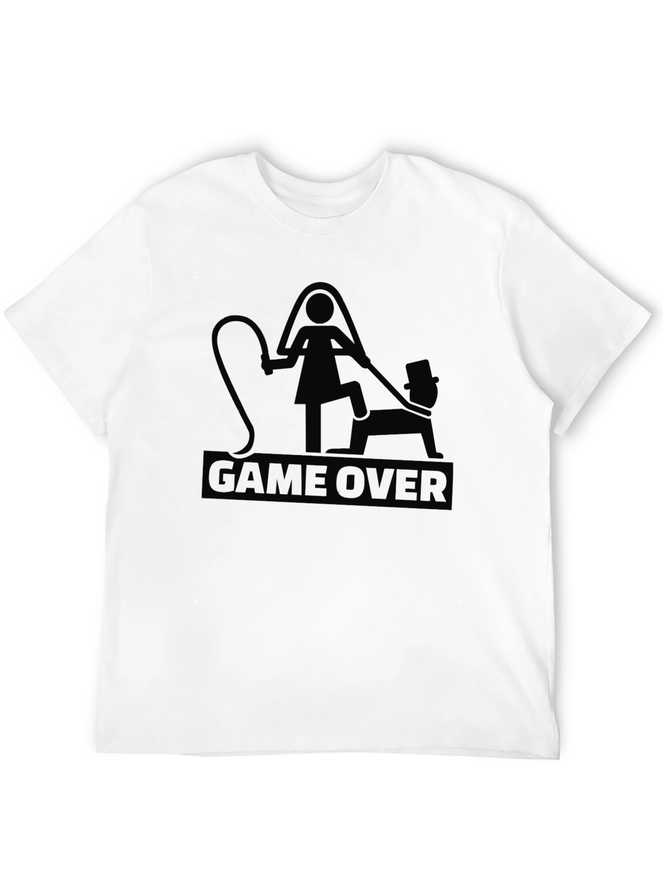 Black Game Over Funny T-Shirt view 12
