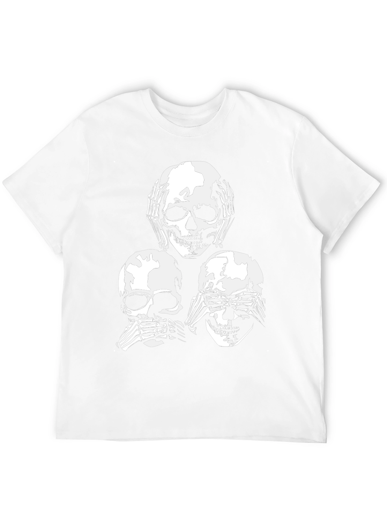 Skull Graphic Tee: See No, Hear No, Speak No Evil - 12