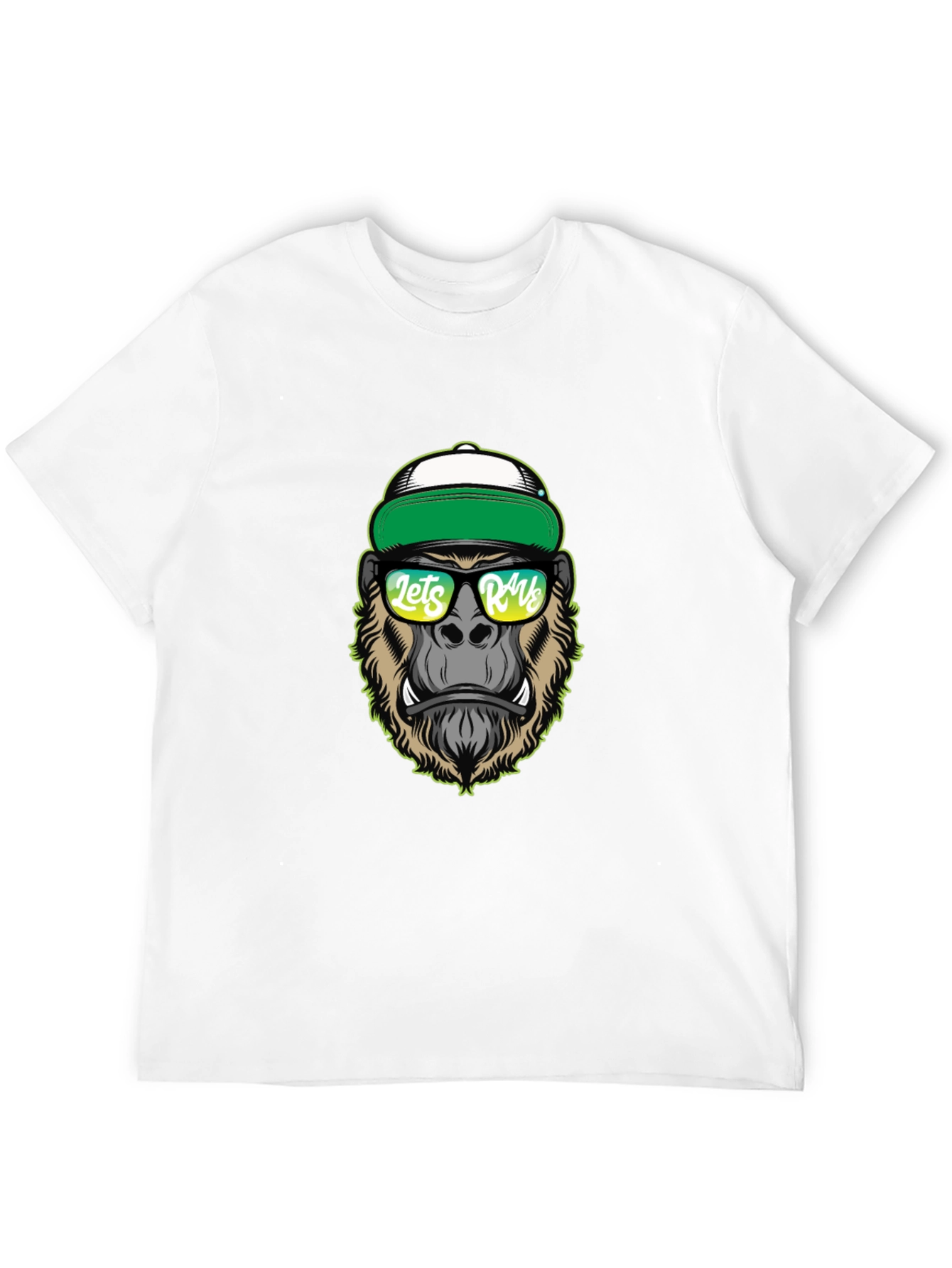Black Cool Gorilla Graphic Tee - Lets Rage T-Shirt view 12