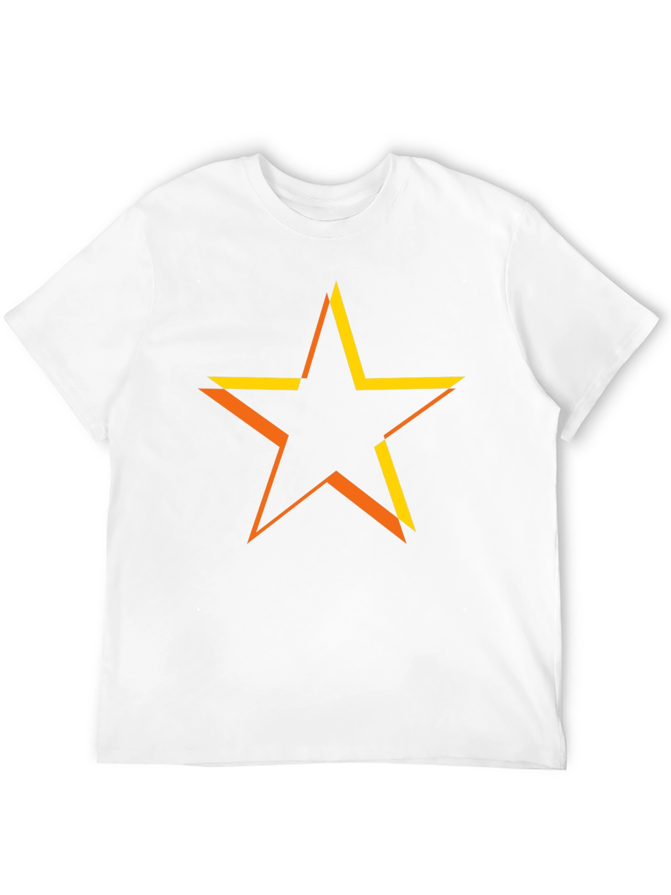 Black Geometric Star Graphic Tee - Black Cotton Blend view 12