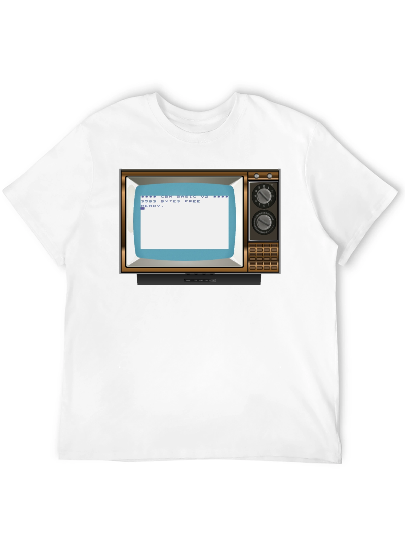 Black Retro Computer TV T-Shirt - Vintage Tech Style view 12